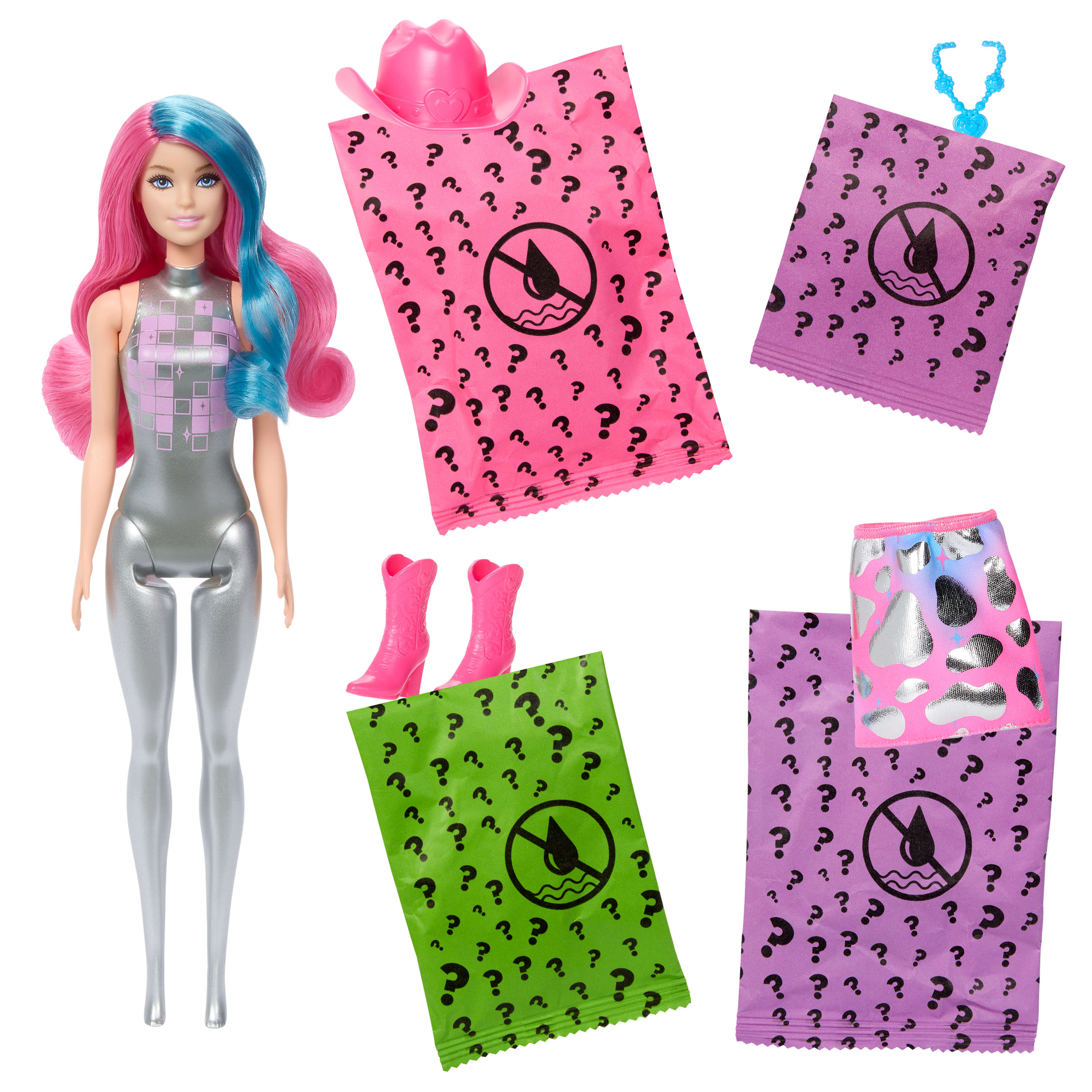 Barbie Colour Reveal Disco Star Series Fashion Doll & Accessories with 6 Surprises (Styles May Vary) - Image 3