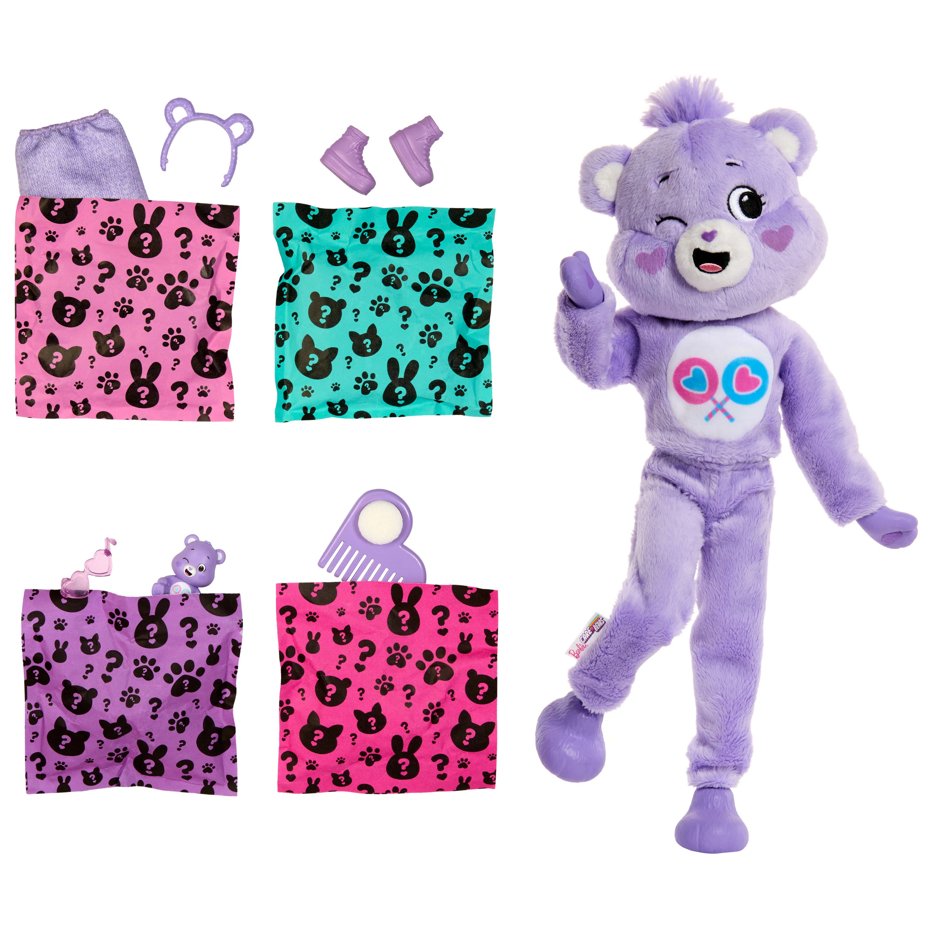 Barbie Cutie Reveal Care Bears Series Doll - Purple - Image 4