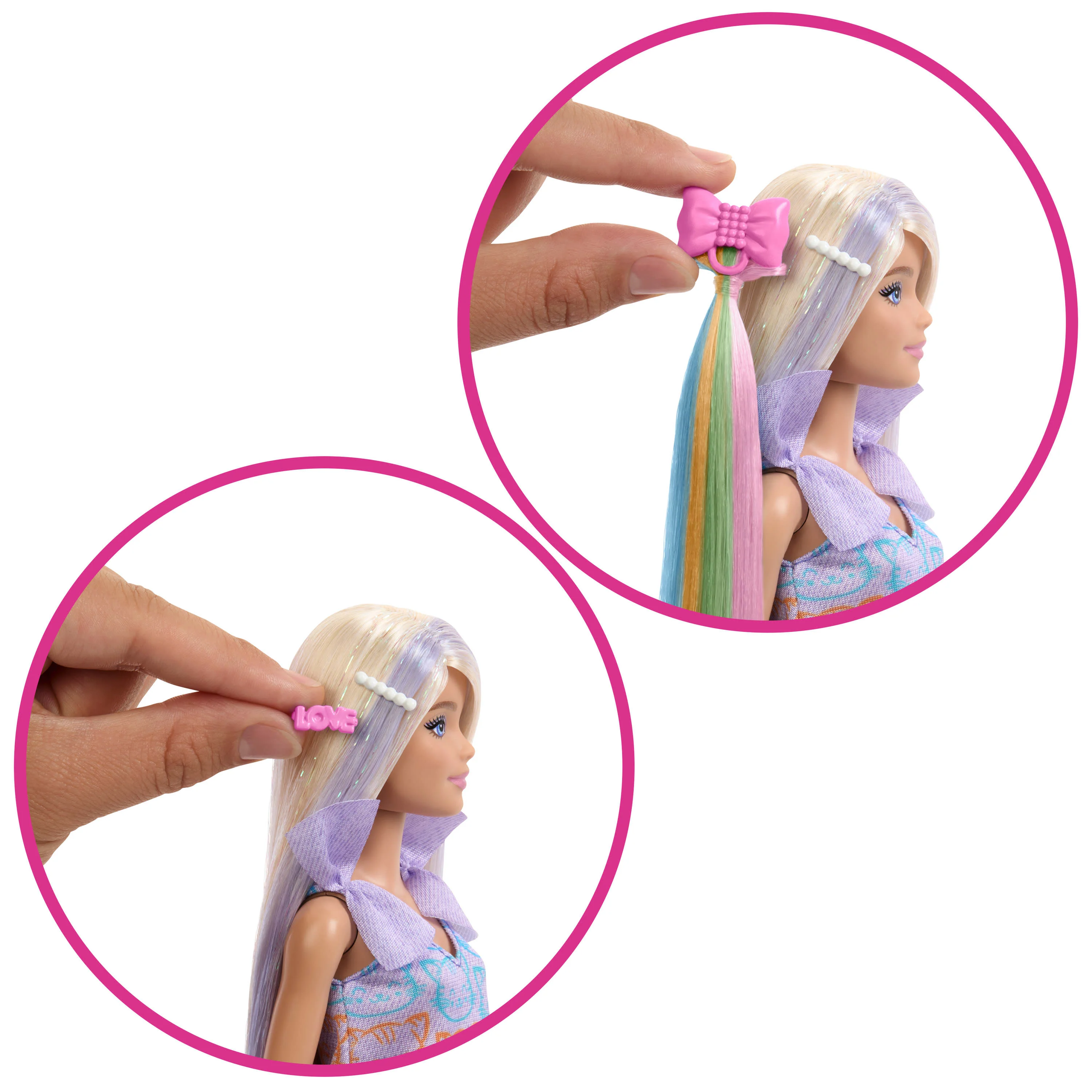 Barbie Fun & Fancy Doll & Accessories, Blonde Fashion Doll with Extra-Long Hair & 2 Looks - Image 4