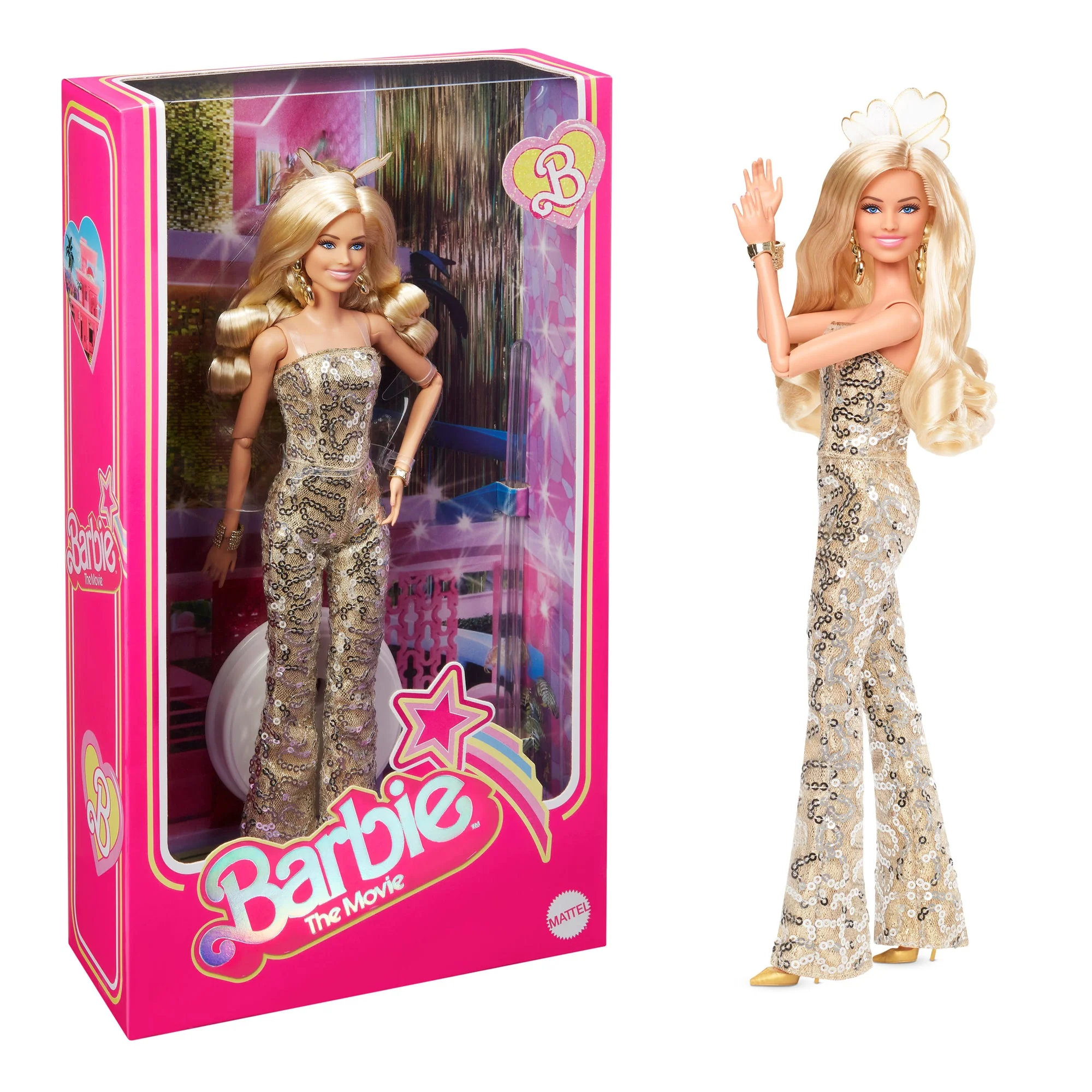 Barbie Movie Barbie in Gold Disco Jumpsuit - Image 10
