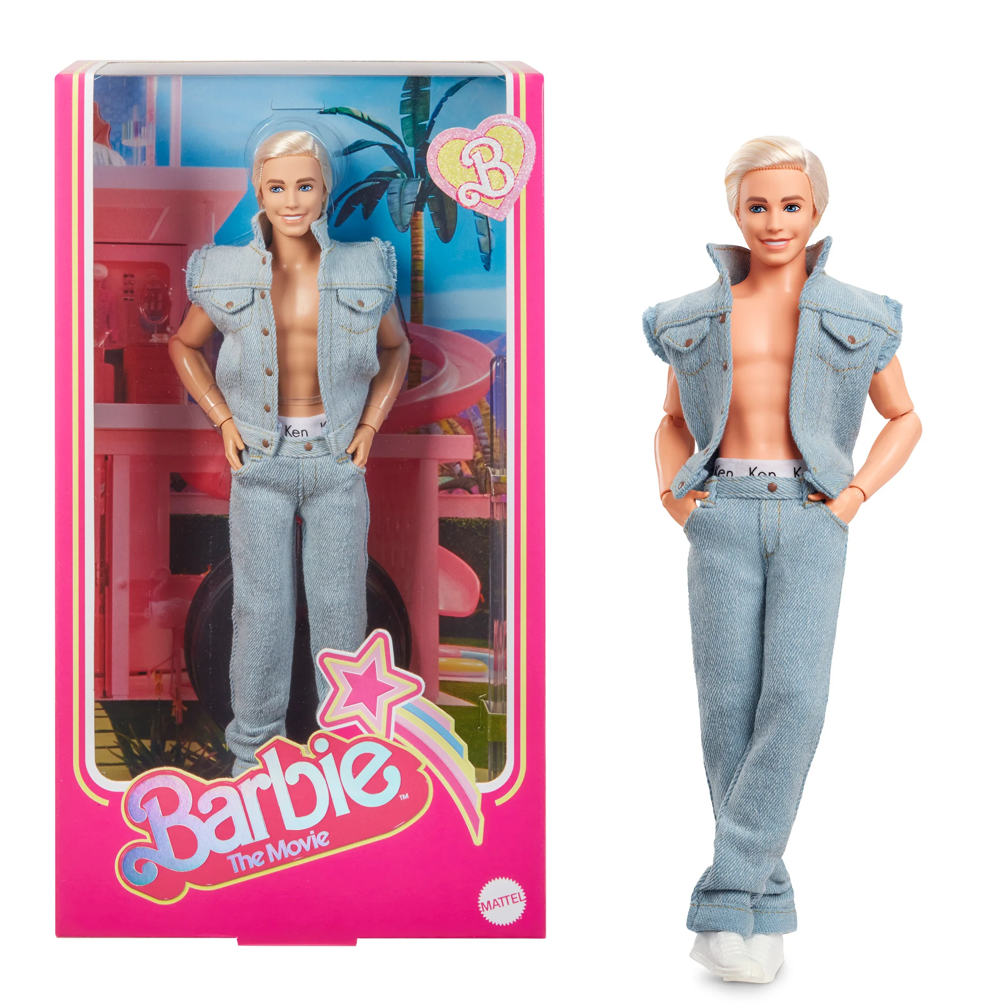 Barbie Movie Ken Doll Wearing Denim Matching Set - Image 8