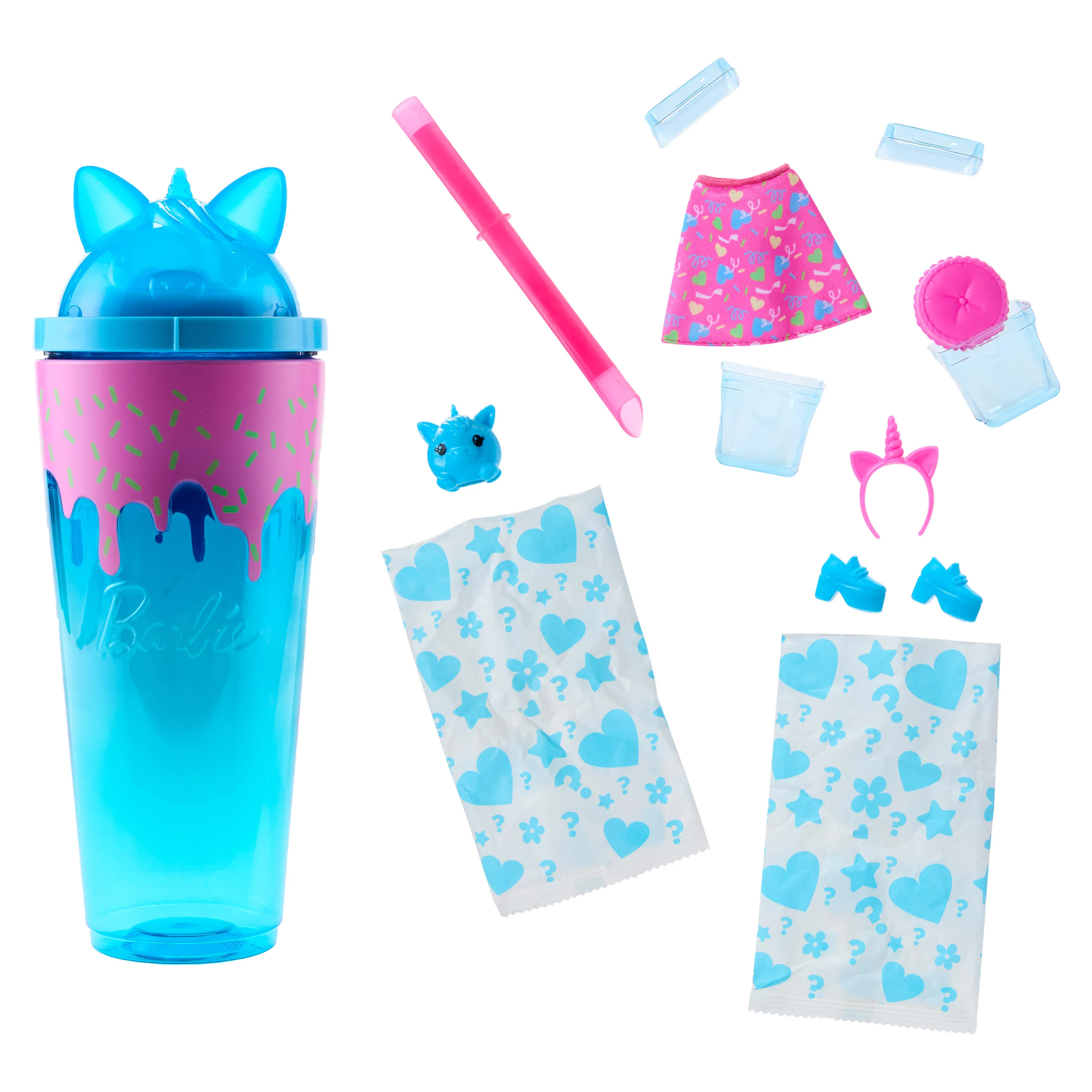 Barbie Pop Reveal Shakes Series Doll & Accessories Set, Scented Sweet Unicorn Fashion Doll - Image 3