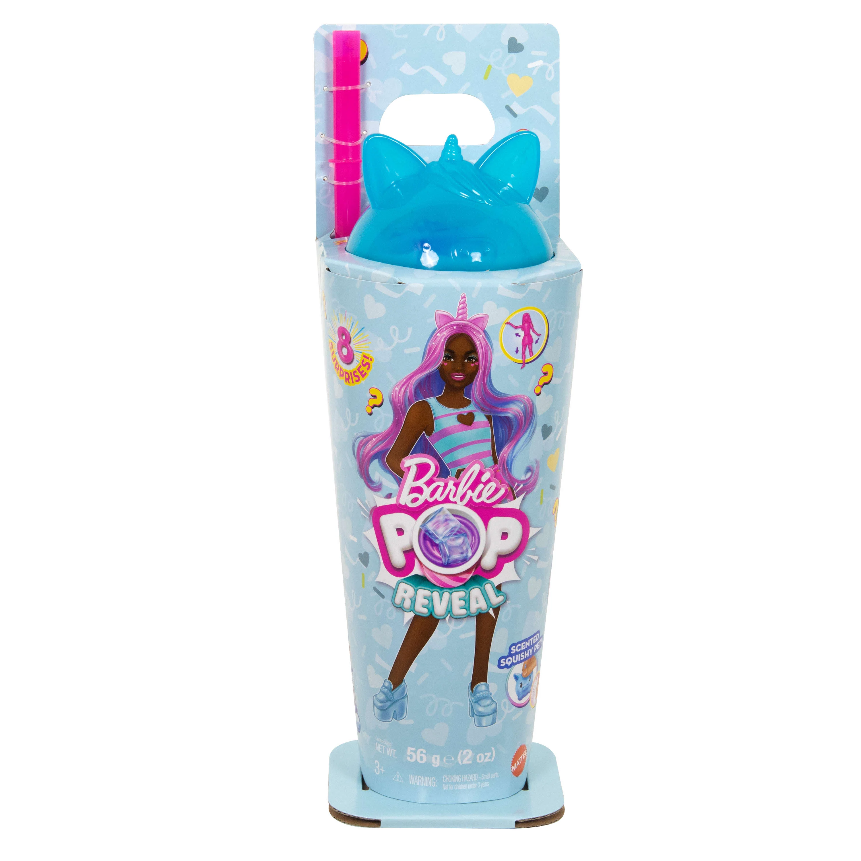 Barbie Pop Reveal Shakes Series Doll & Accessories Set, Scented Sweet Unicorn Fashion Doll - Image 6