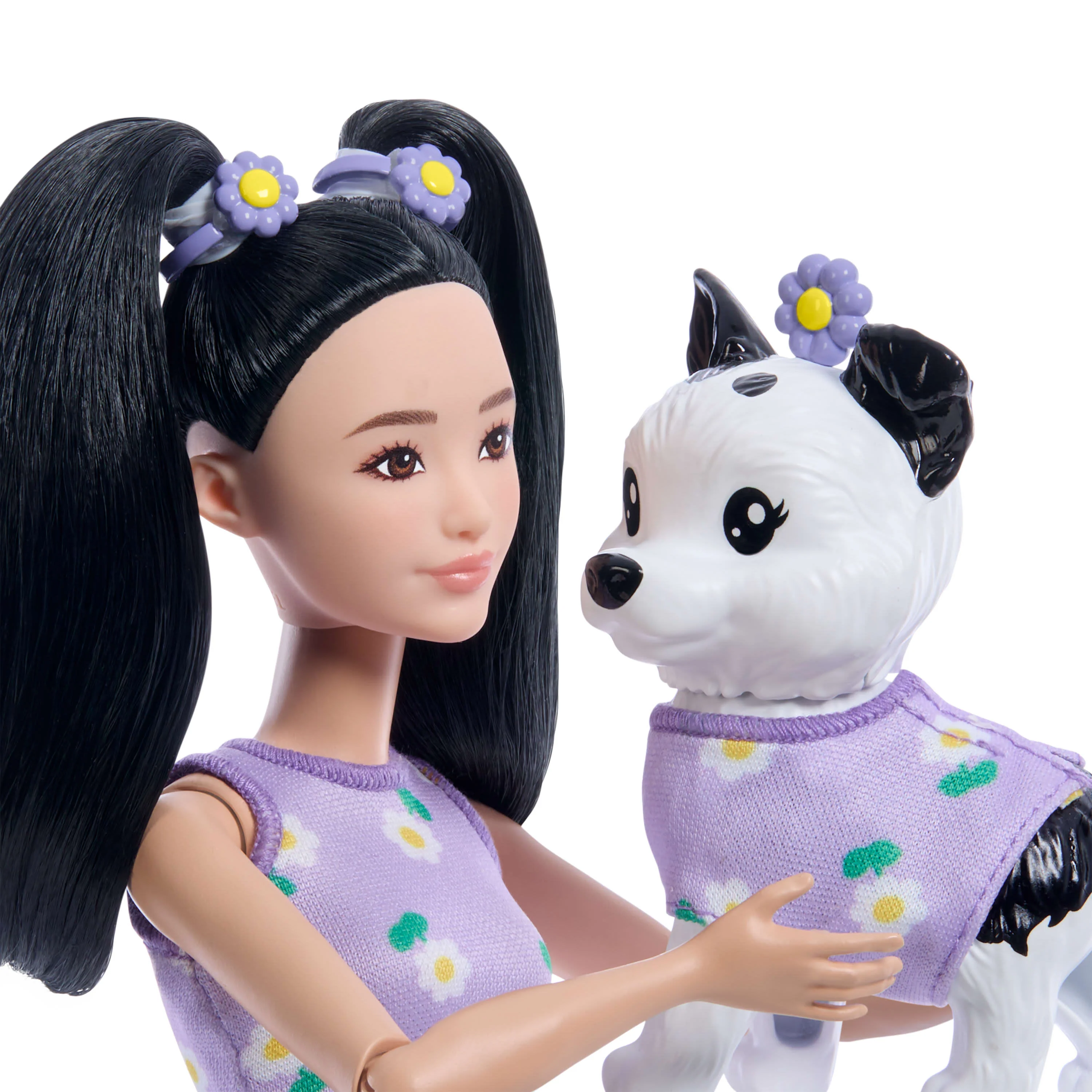 Barbie Twinning Looks Fashion Doll with Pet Dog - Image 4