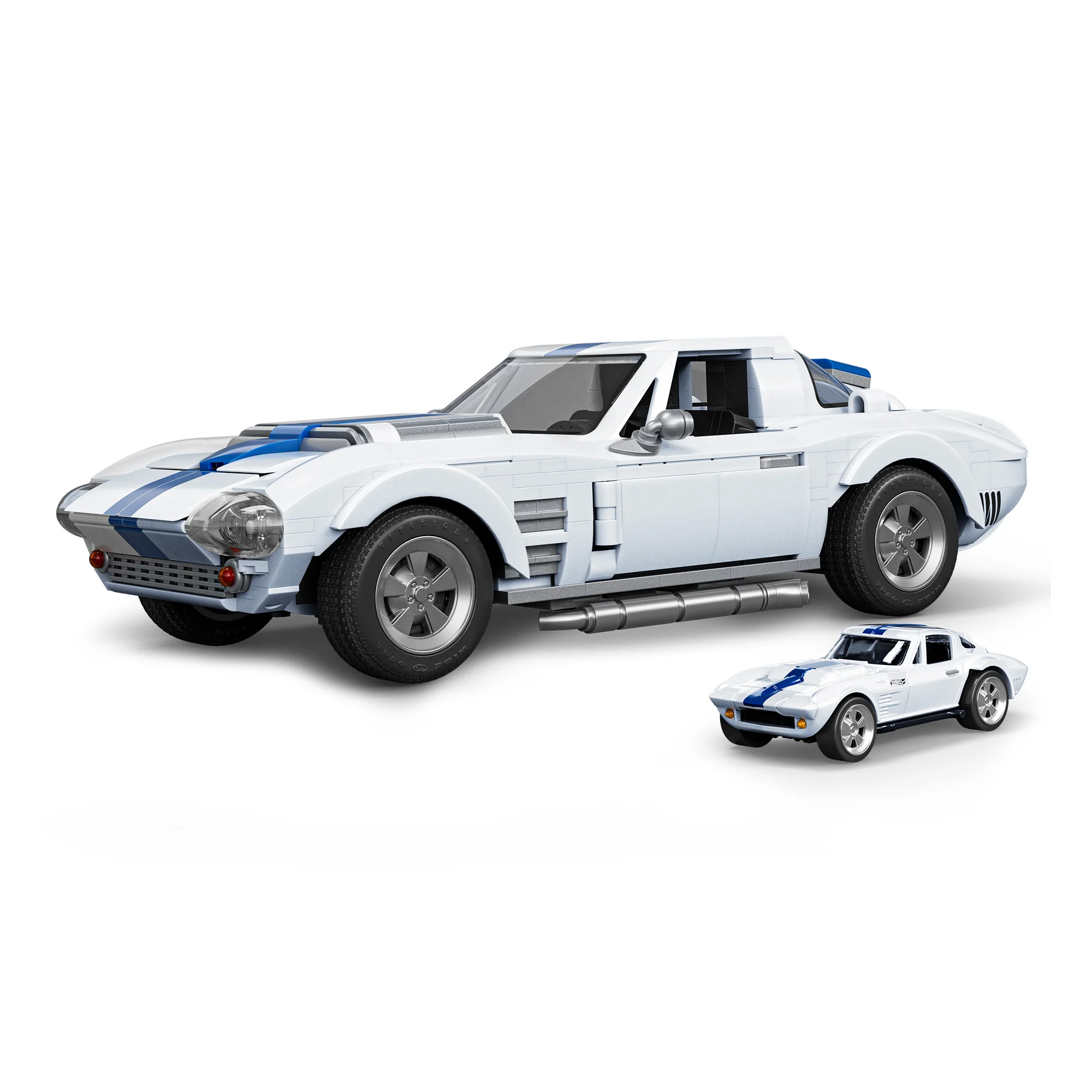 Bundle: Brick Shop Maserati, Cadillac & Corvette Hot Wheels Building Set Trio - Image 15
