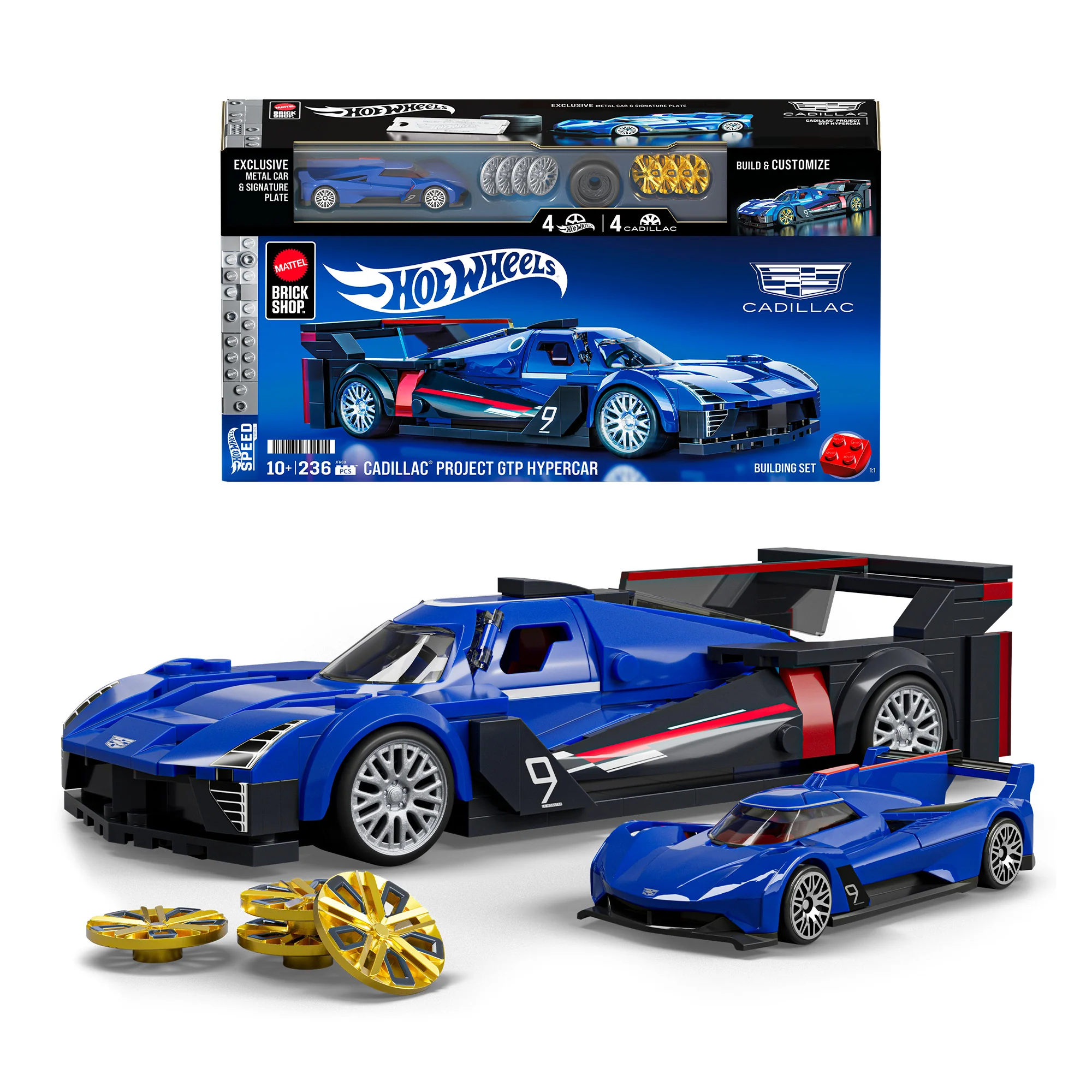 Bundle: Brick Shop Maserati, Cadillac & Corvette Hot Wheels Building Set Trio - Image 8