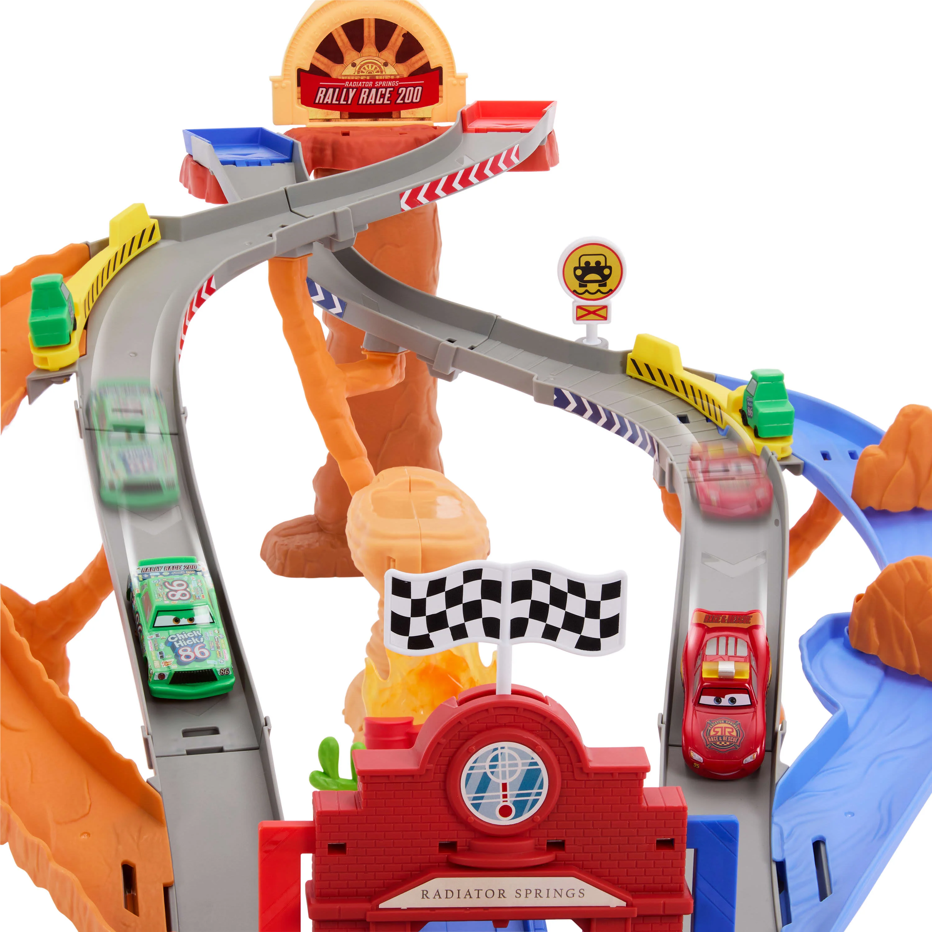 Disney and Pixar Cars Radiator Springs Race & Rescue Rescue Road Raceway Playset - Image 5