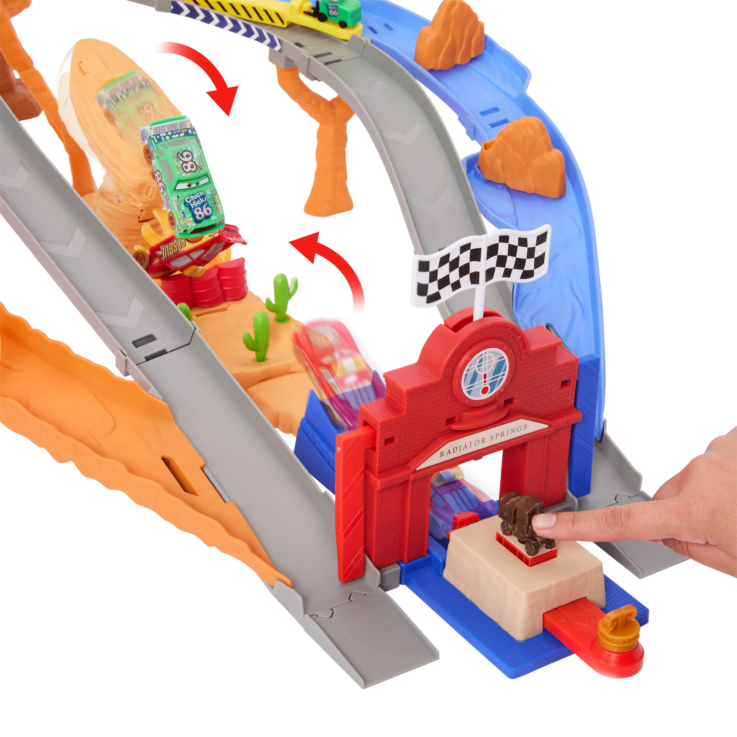 Disney and Pixar Cars Radiator Springs Race & Rescue Rescue Road Raceway Playset - Image 6