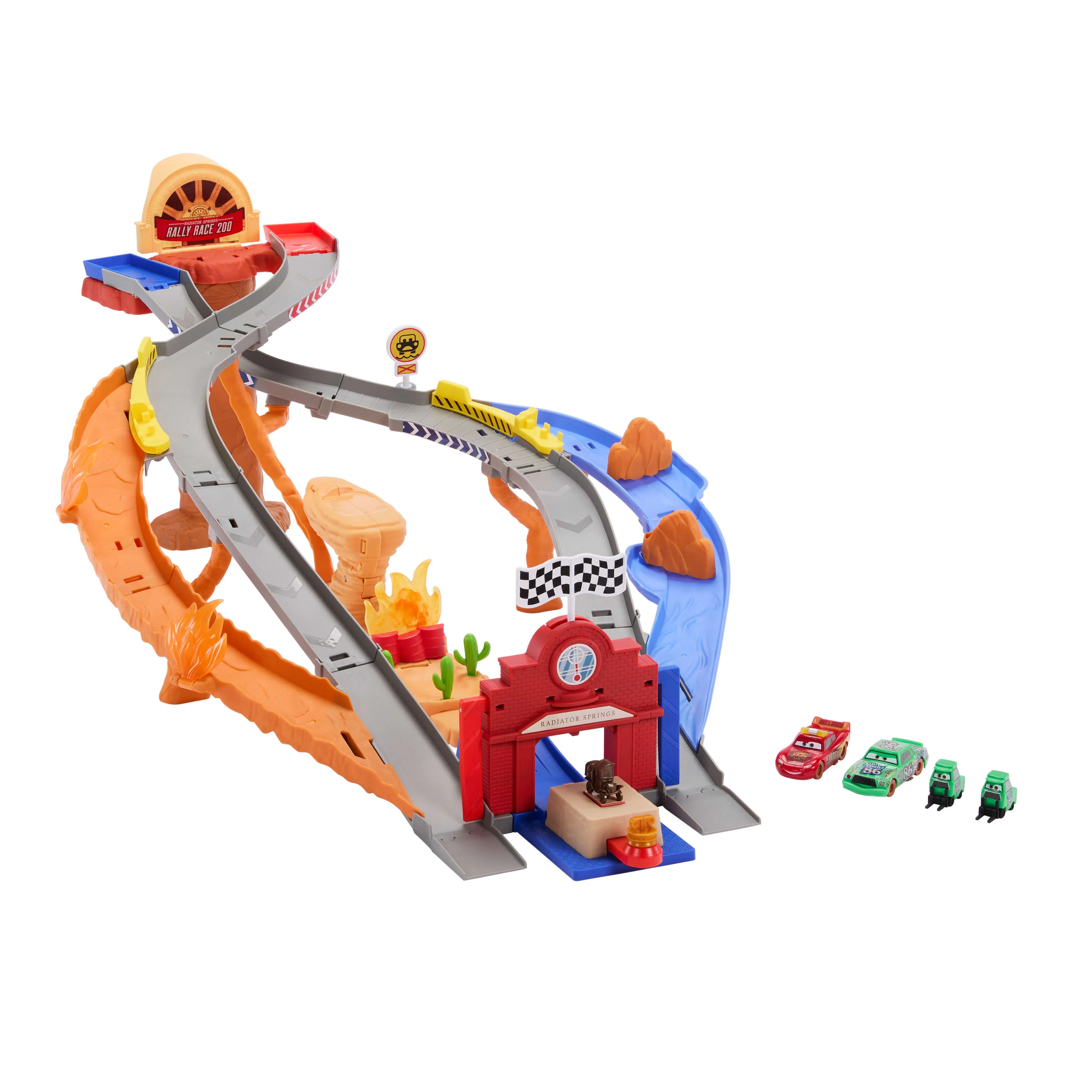 Disney and Pixar Cars Radiator Springs Race & Rescue Rescue Road Raceway Playset - Image 7