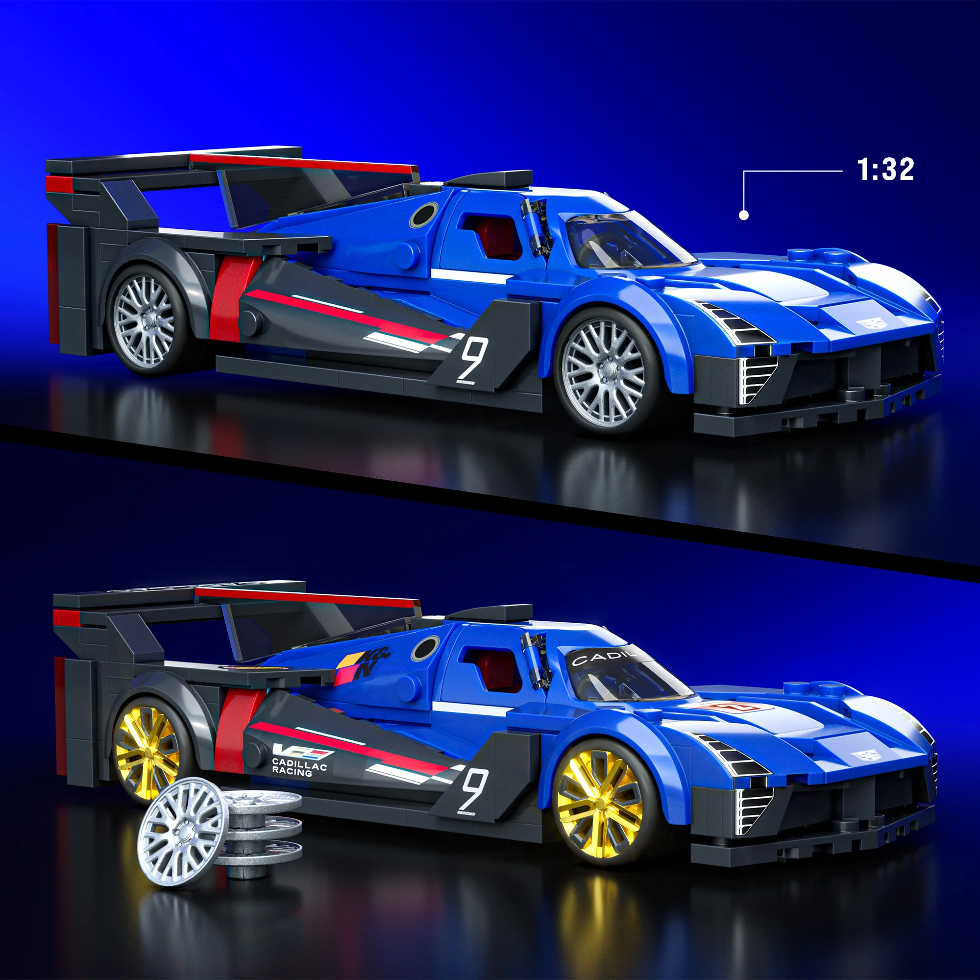 Bundle: Mattel Brick Shop Hot Wheels Speed Series Audi, Maserati & Cadillac Set - Image 18