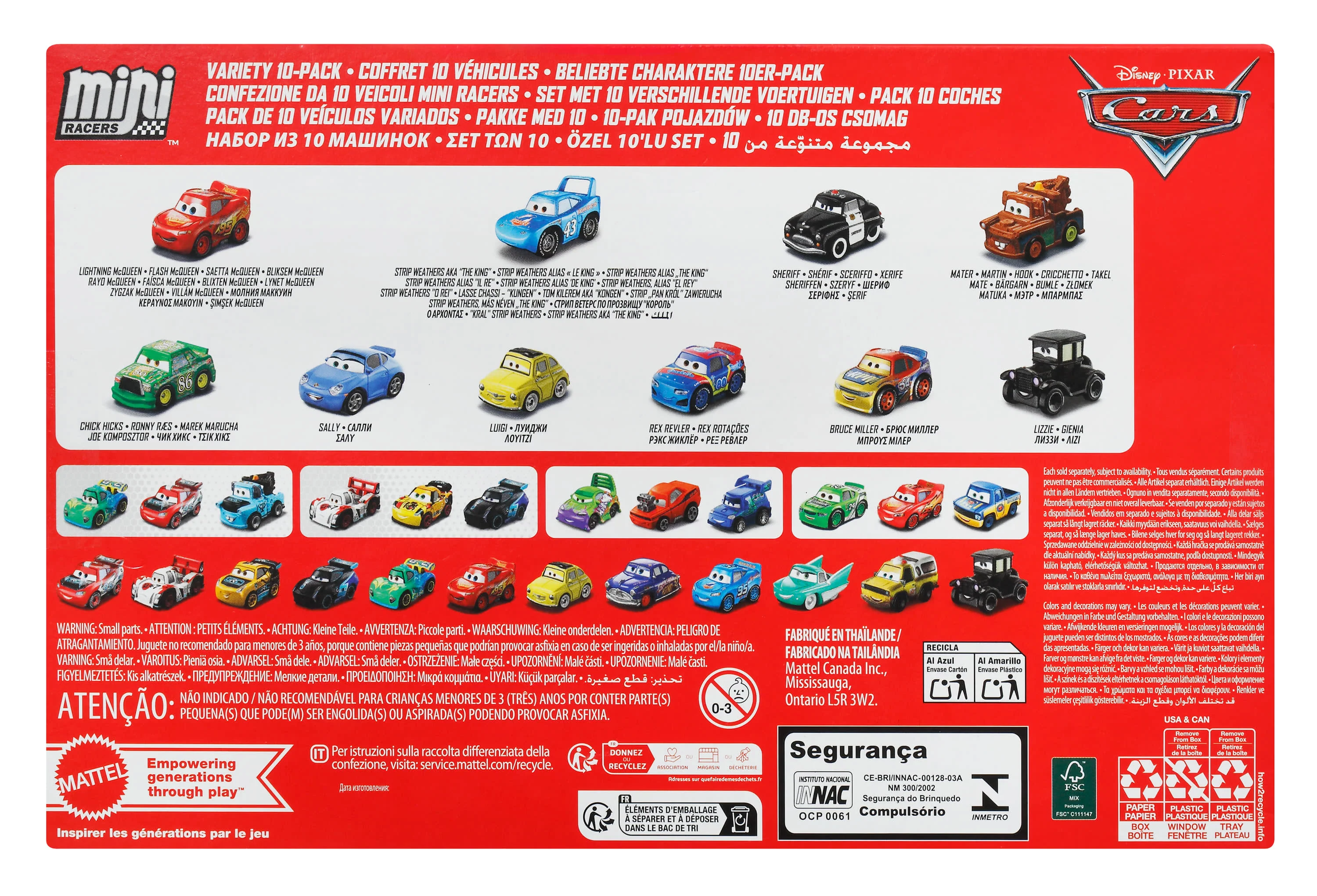 Disney and Pixar Cars Mini Racers 10-Pack - Image 3