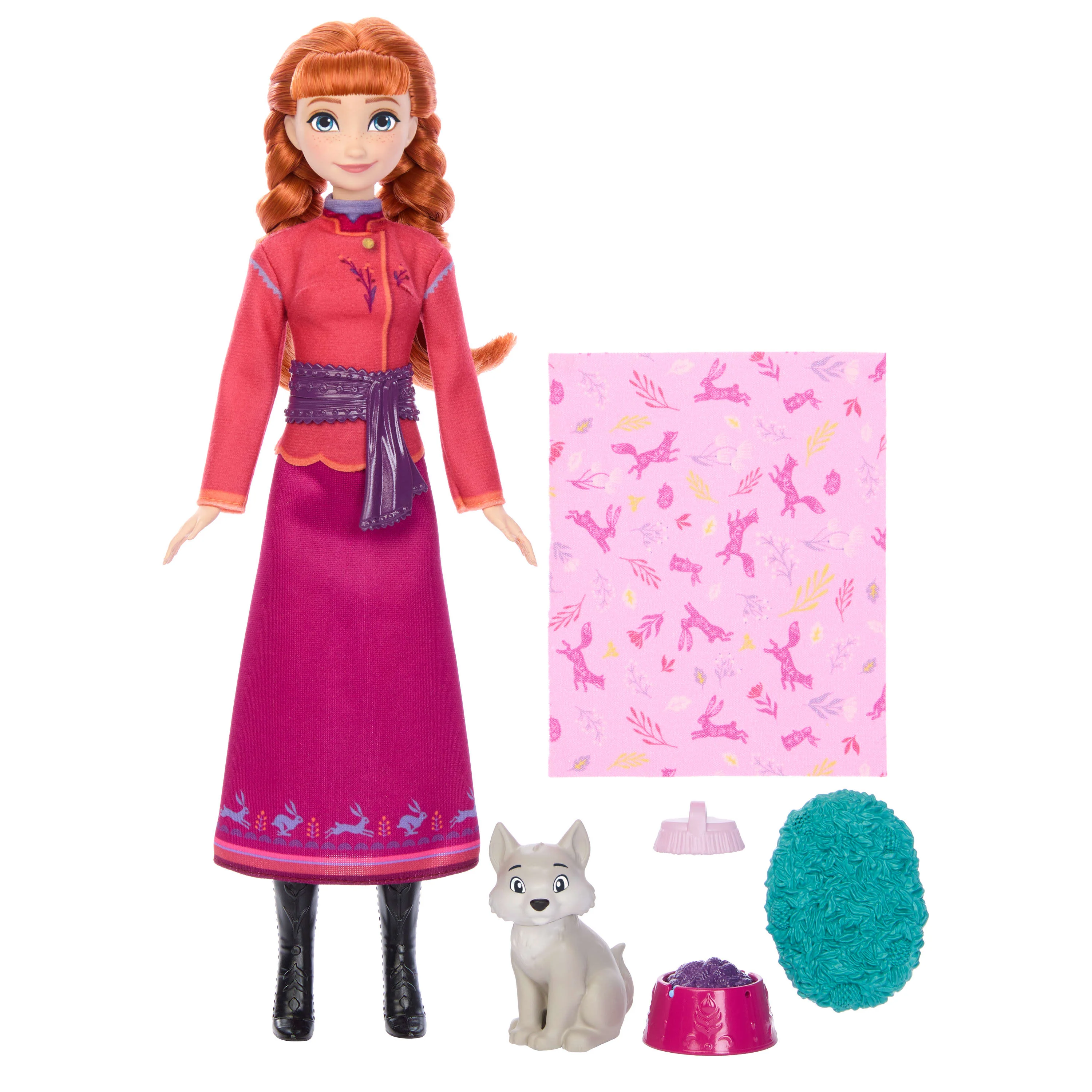 Disney Frozen Anna Doll & Wolf Cub - Image 6