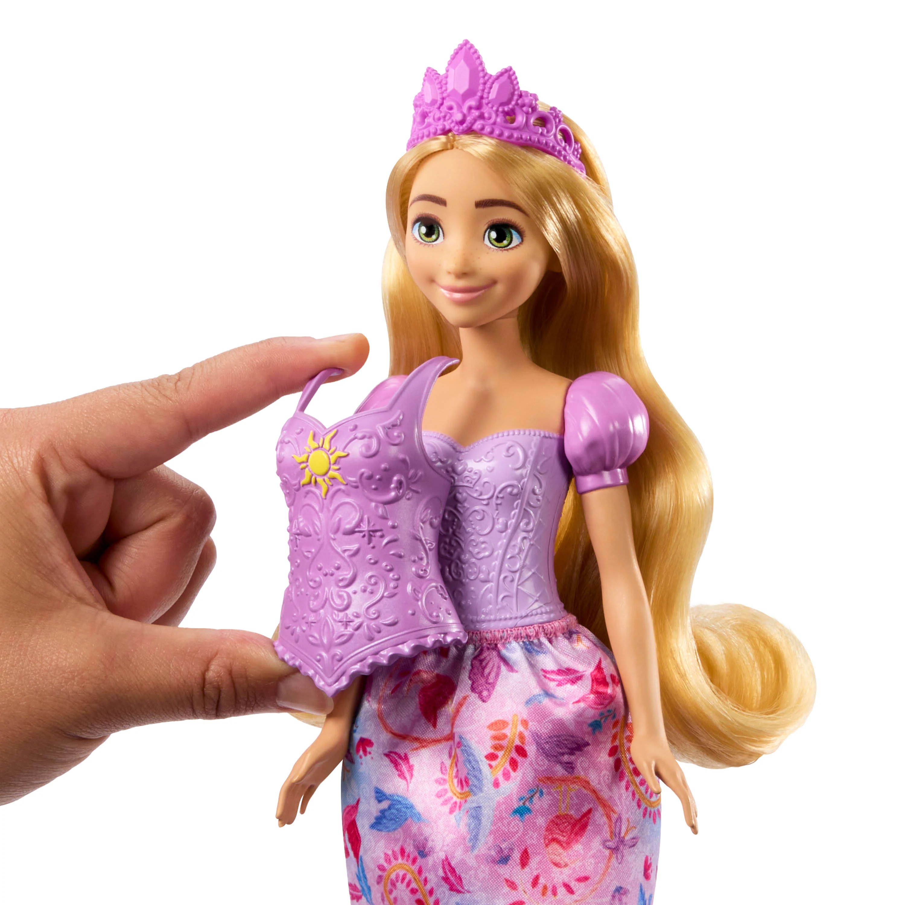 Disney Princess 2-in-1 Stories Rapunzel Fashion Doll with 2 Snap-On Bodices - Image 3