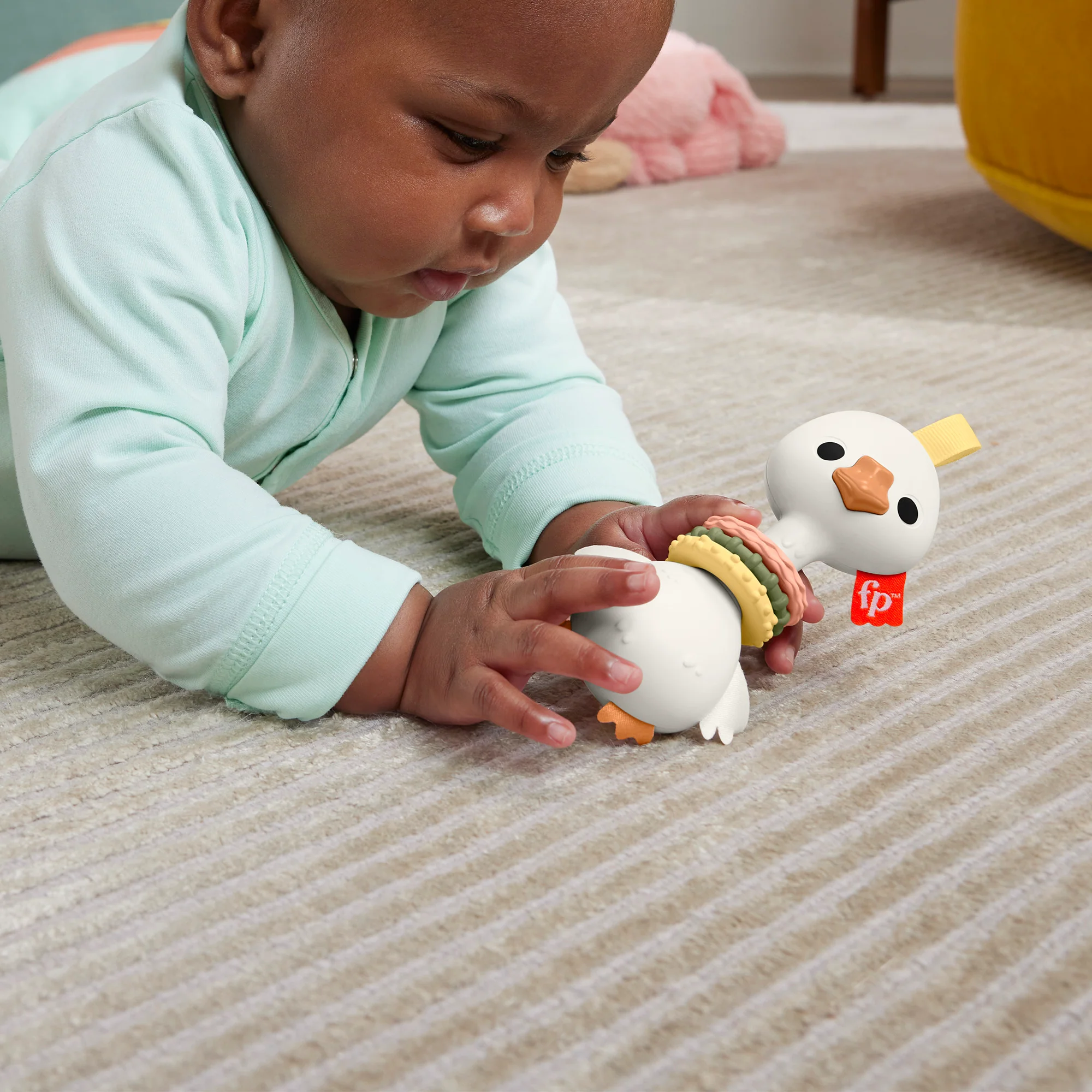 Fisher-Price Animal Themed Baby Teether Rattle & Clacker for Newborns - Assorted* - Image 6