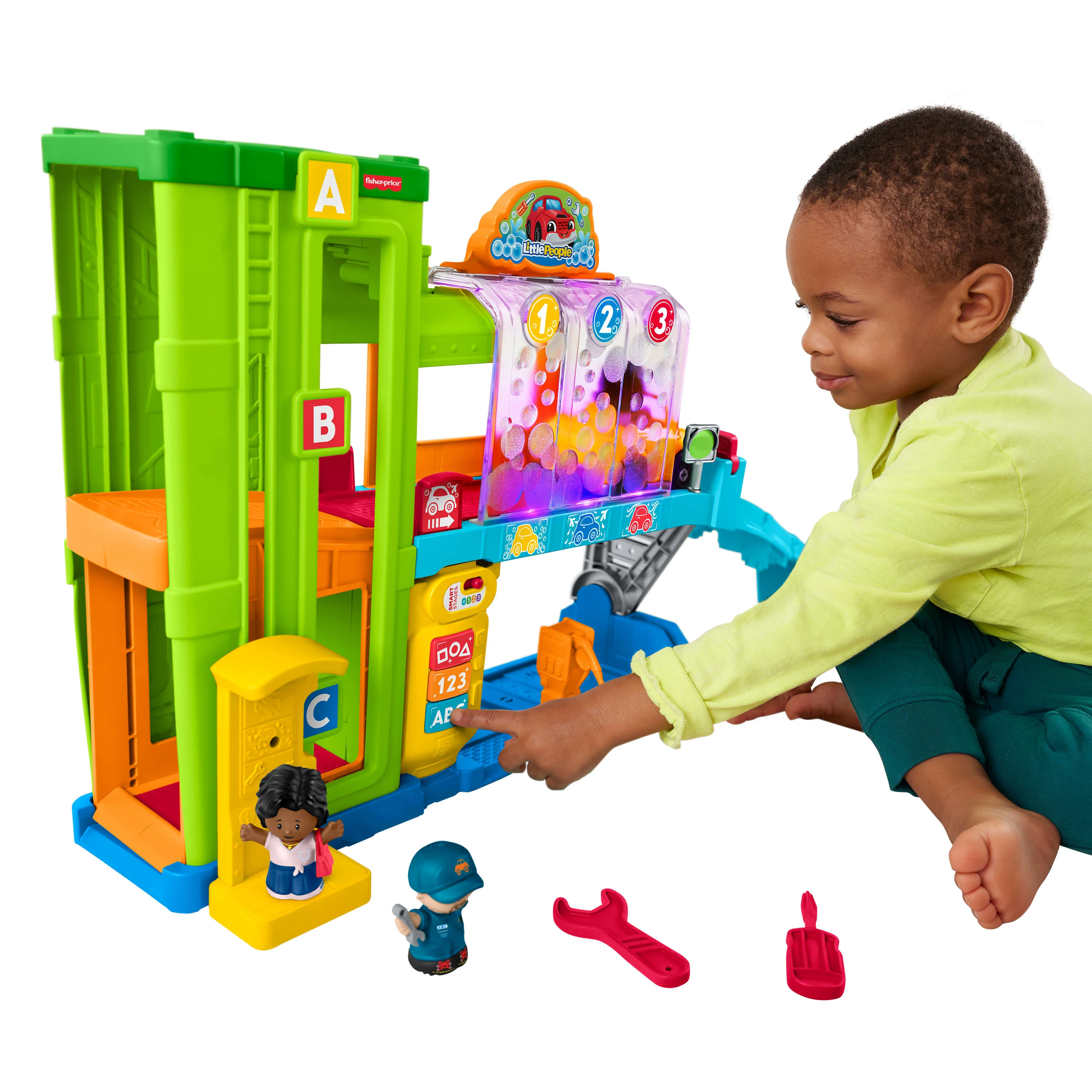 Fisher-Price Little People Toddler Playset with Figures & Toy Car - Image 3