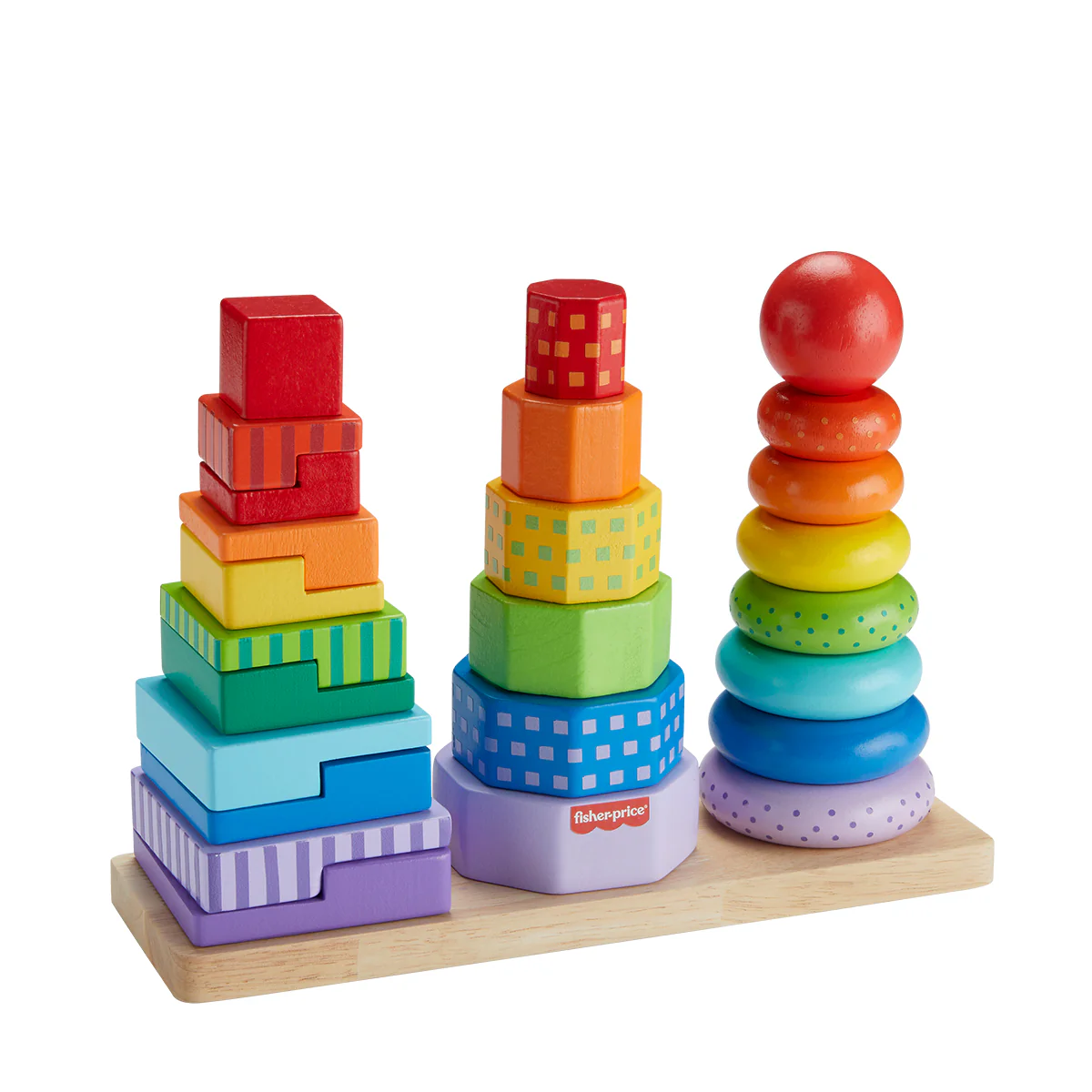 Fisher-Price Wooden Stacking Shape Sorter - Image 4