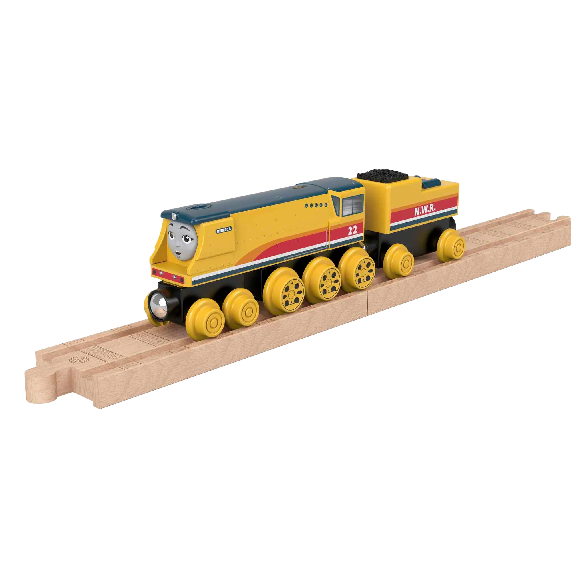 Fisher-Price Thomas & Friends Wooden Railway Rebecca Engine and Coal-Car- Dupliacte