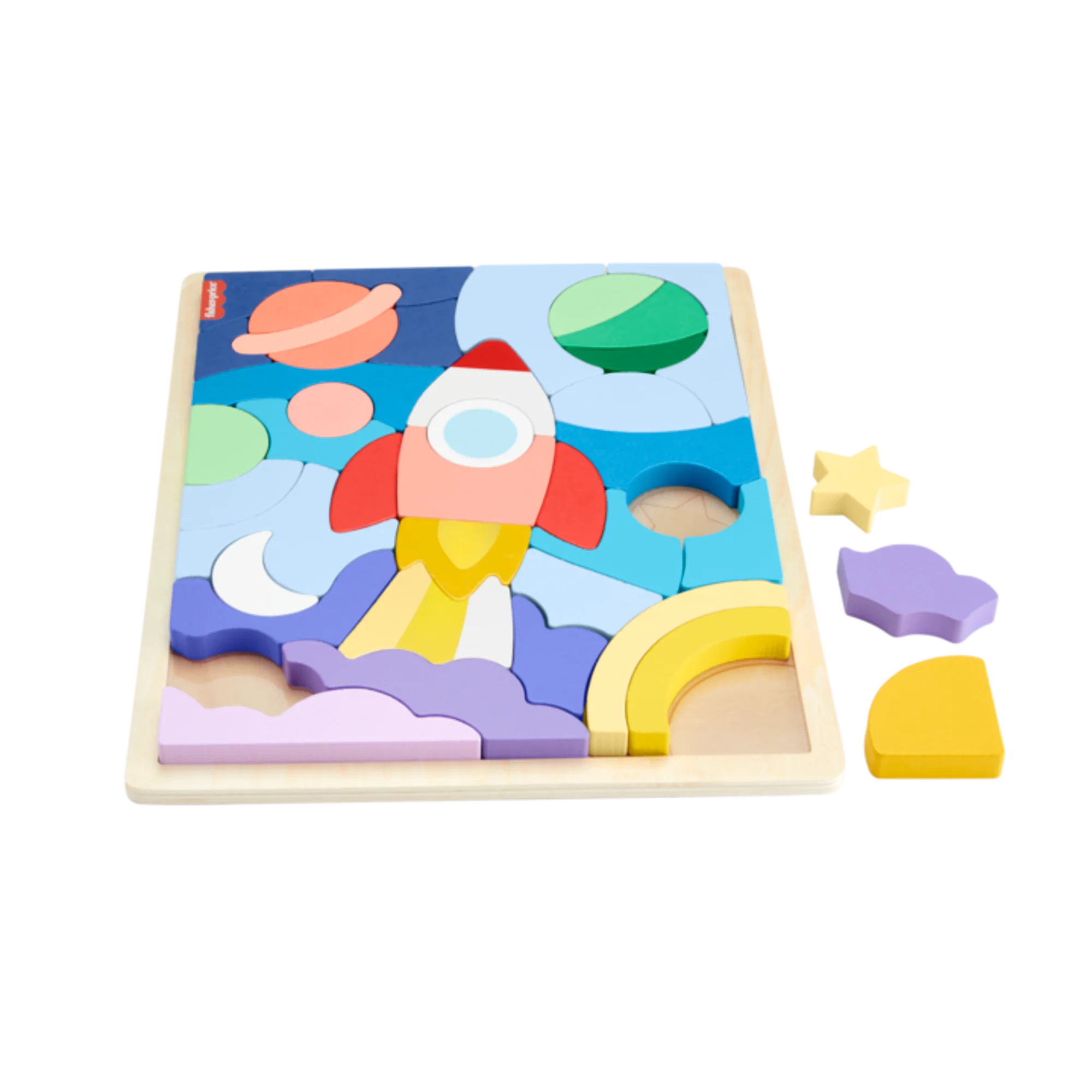 Fisher-Price Wooden Space Blocks Puzzle - Image 4