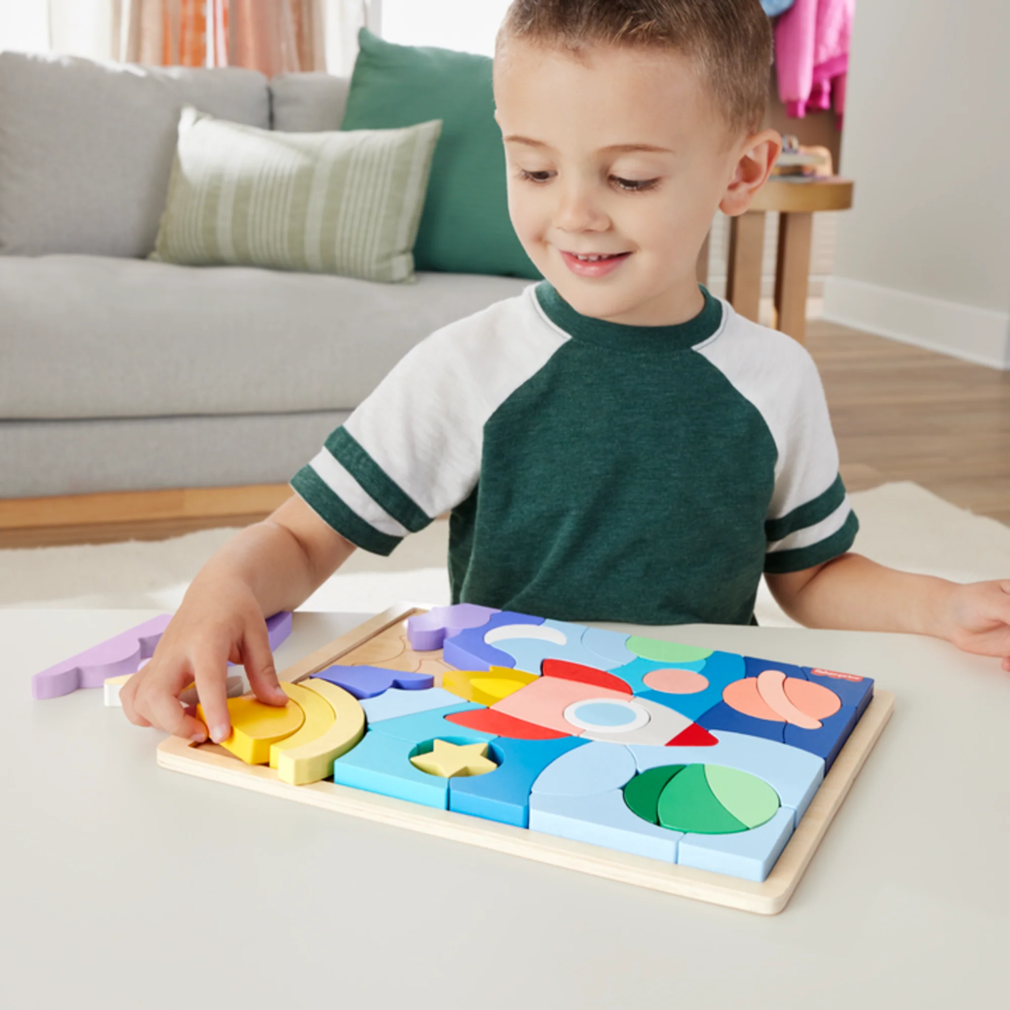 Fisher-Price Wooden Space Blocks Puzzle - Image 7