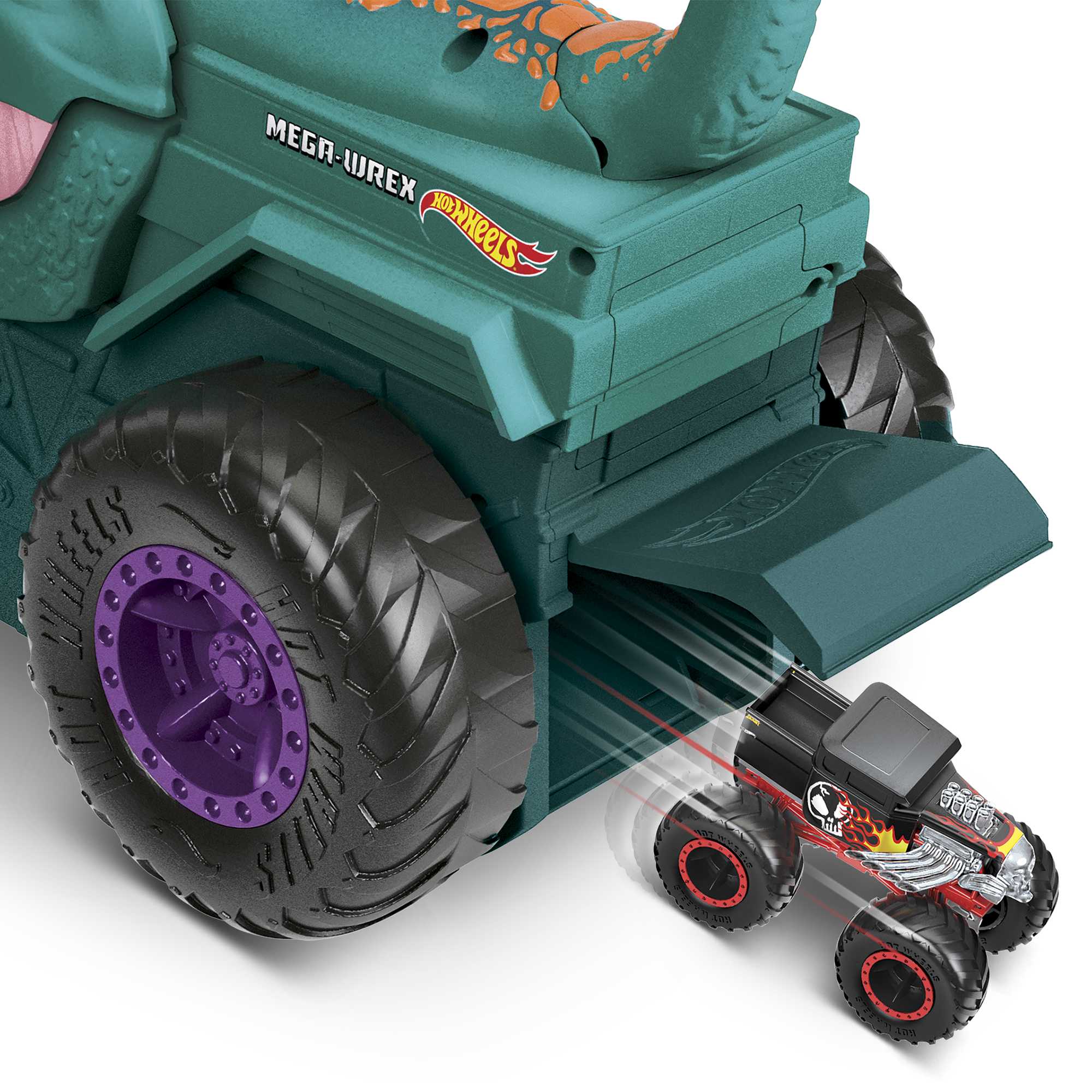 Hot Wheels Monster Trucks Car Chompin' Mega-Wrex Vehicle - Image 5