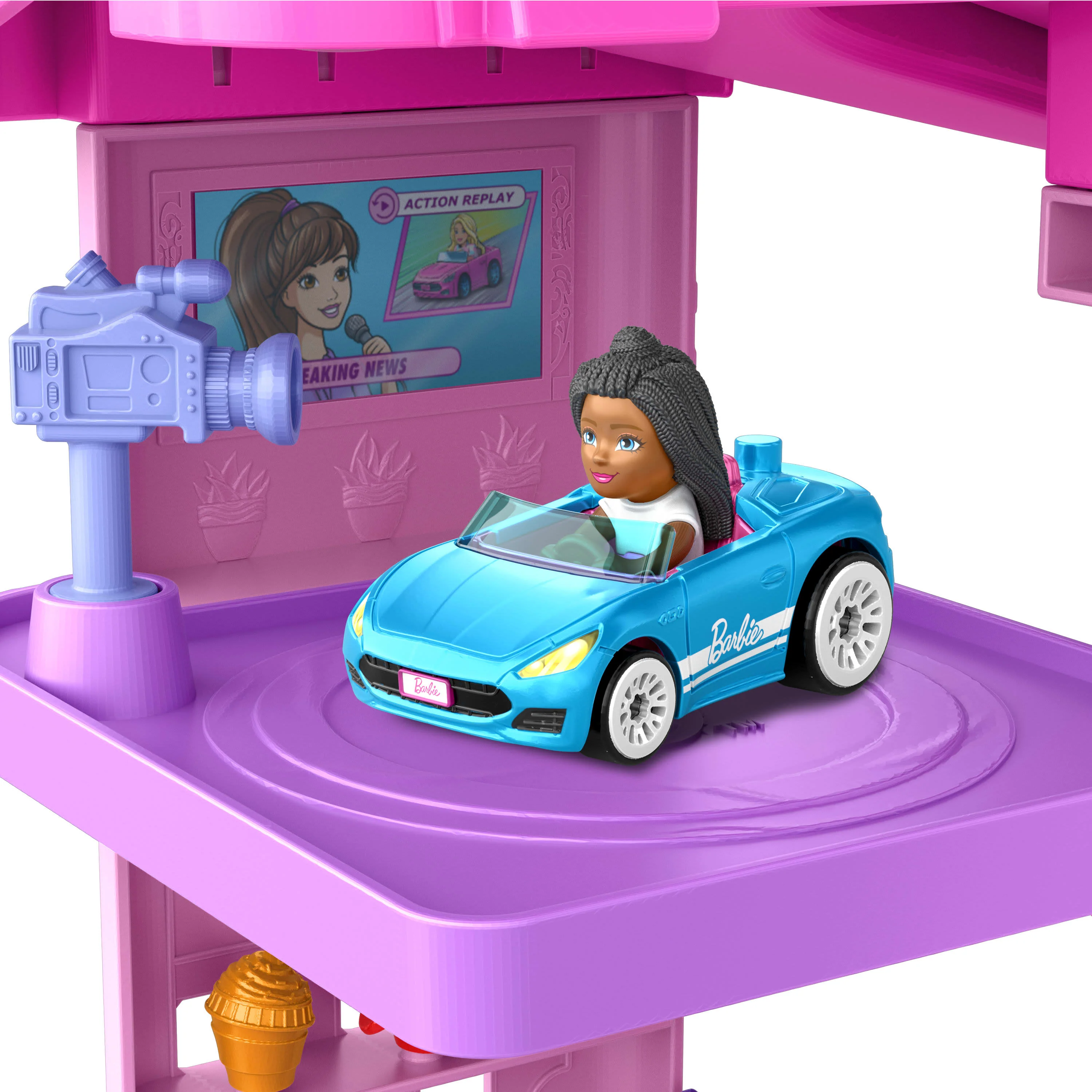 Hot Wheels RacerVerse Barbie Spiral Race Track Set - Image 2