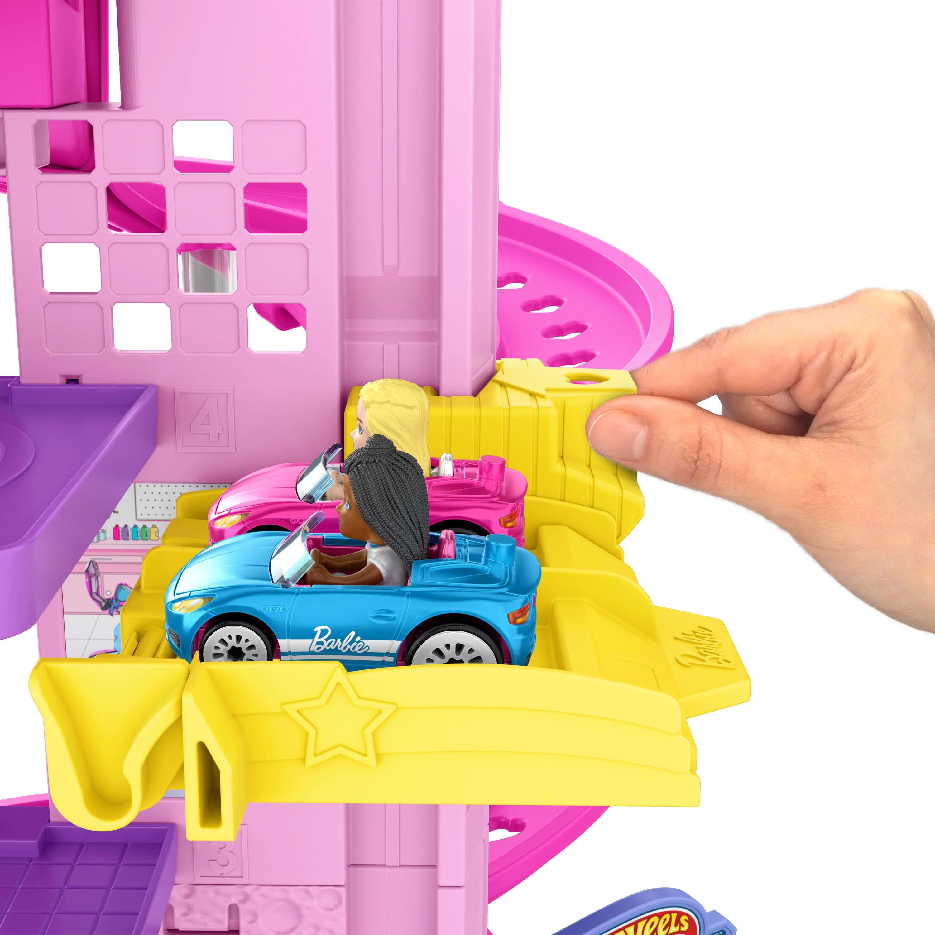 Hot Wheels RacerVerse Barbie Spiral Race Track Set - Image 3