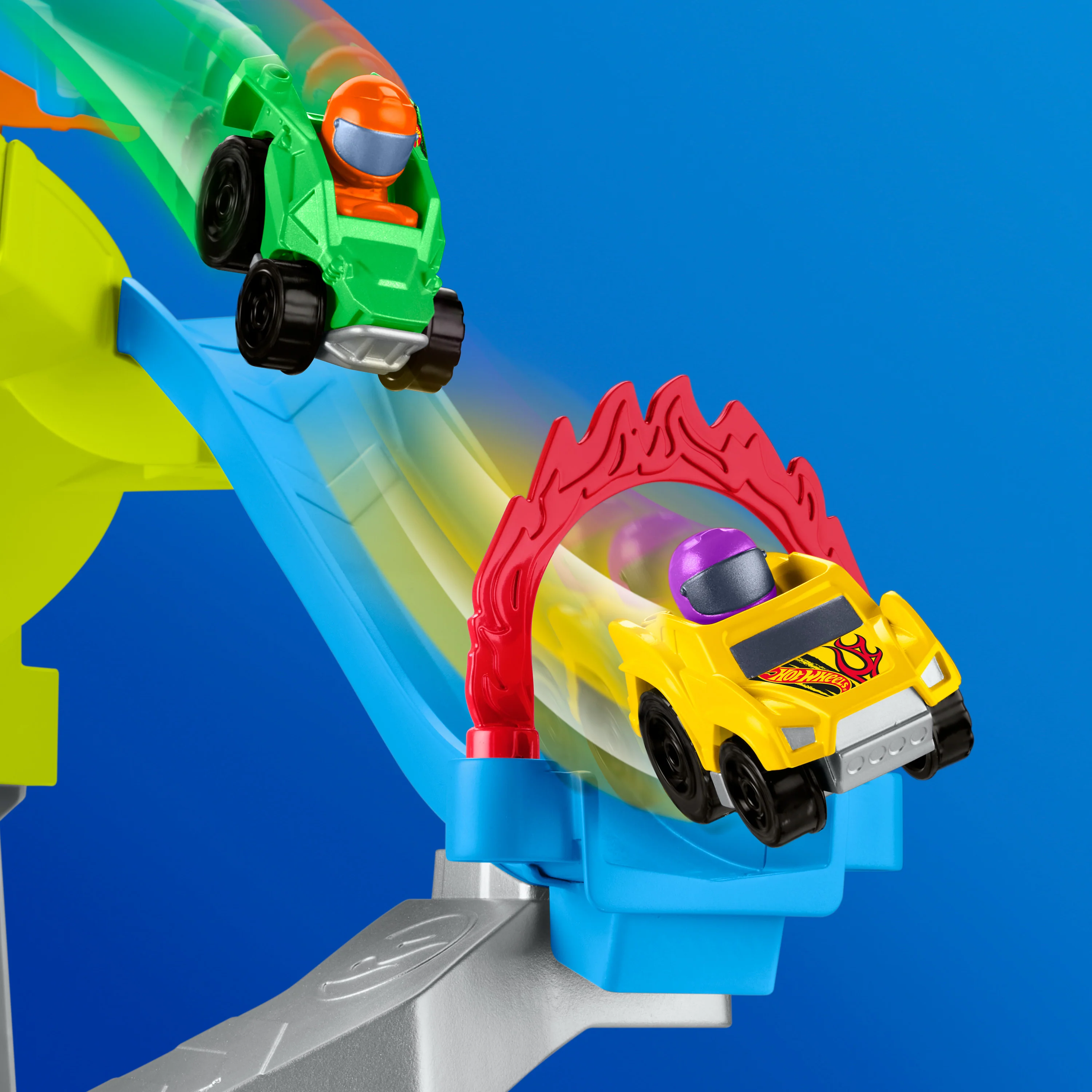 Hot Wheels Spiral Stunt Speedway by Little People - Image 9