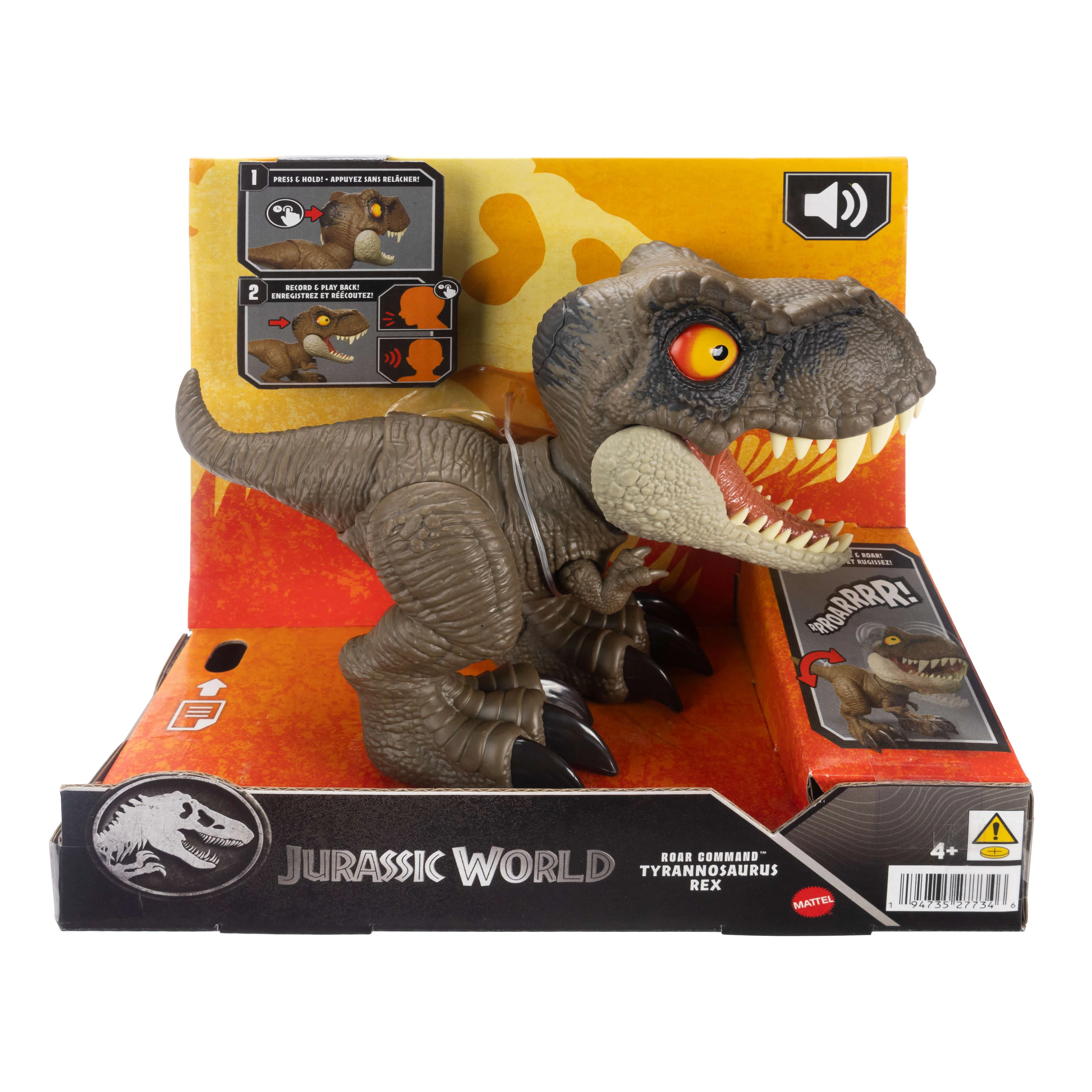 Jurassic World Roar Command Tyrannosaurus Rex Dinosaur Figure Toy - Image 5