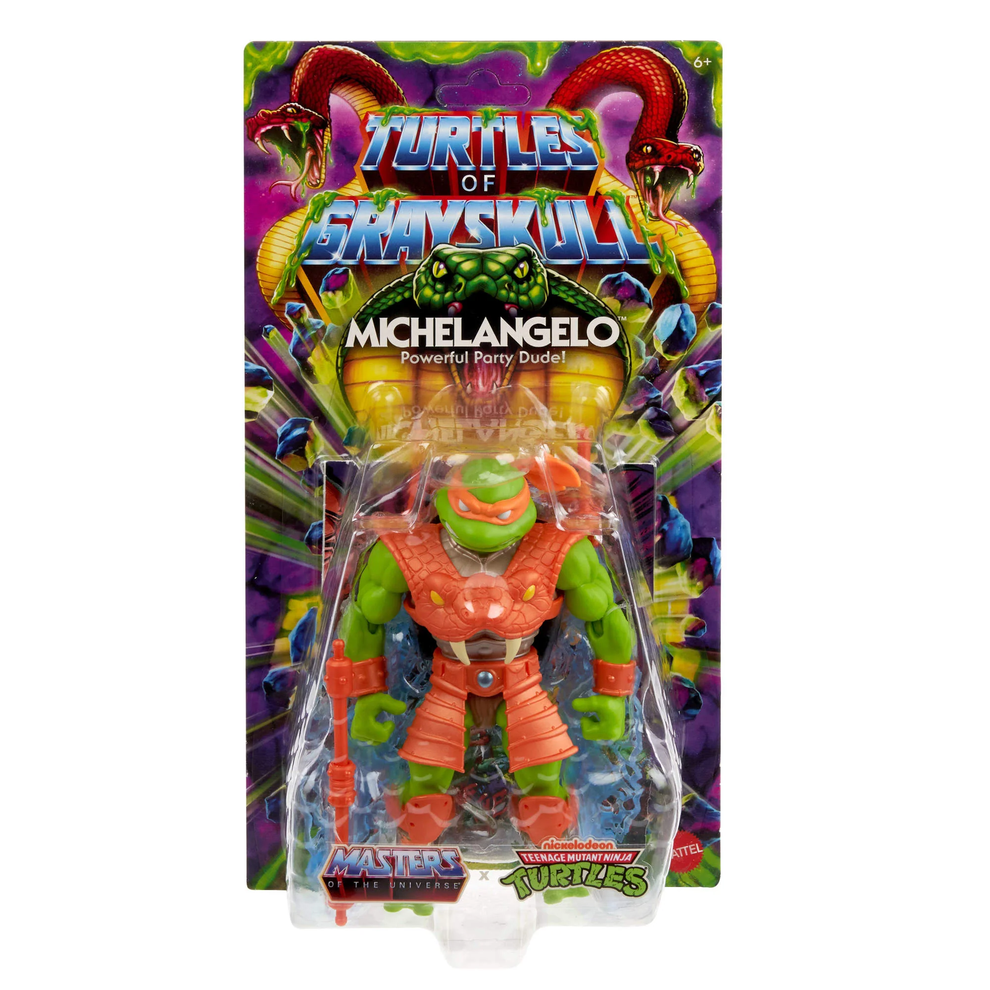 Masters Universe Origins Turtles of Grayskull Michelangelo Action Figure - Image 6