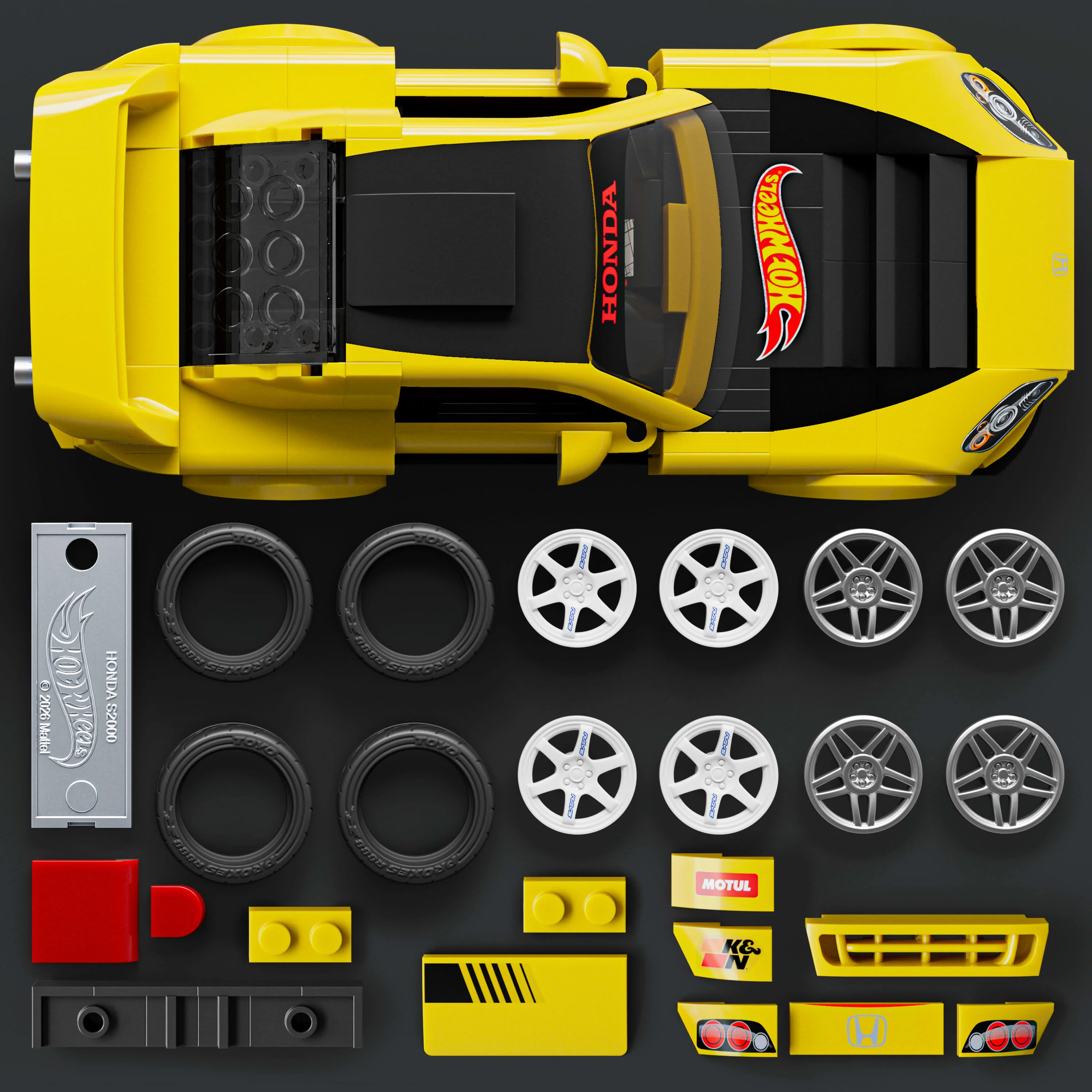 Mattel Brick Shop Hot Wheels '07 Honda S2000 - Image 2