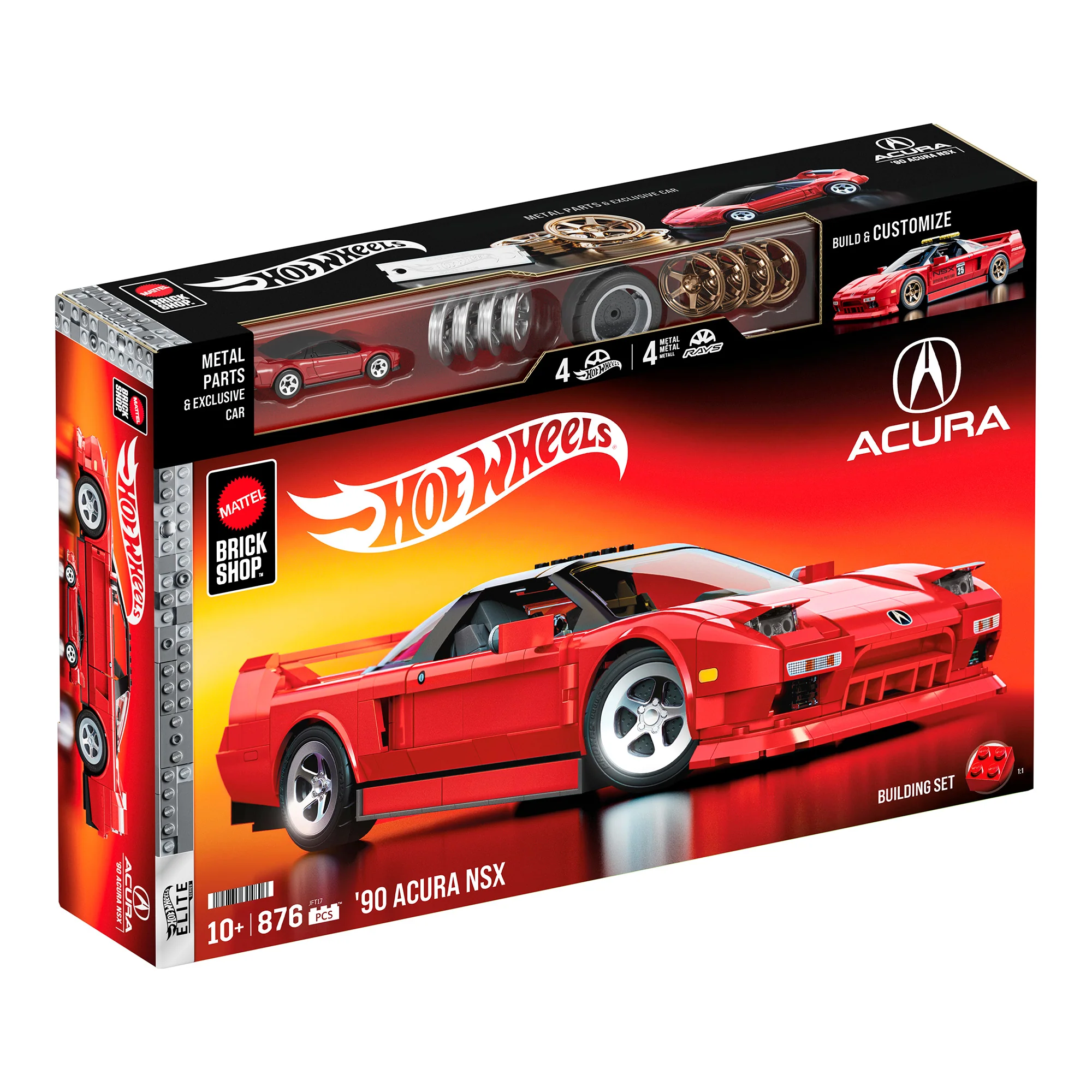 Mattel Brick Shop Hot Wheels ’90 Acura NSX Building Set - Image 10