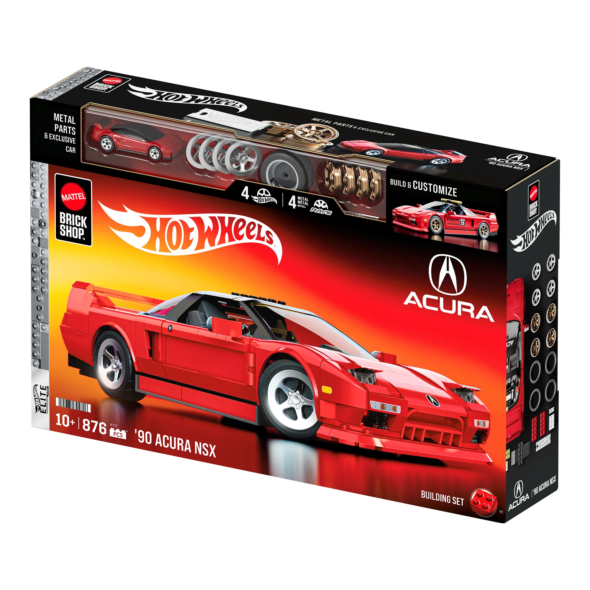 Mattel Brick Shop Hot Wheels ’90 Acura NSX Building Set - Image 11