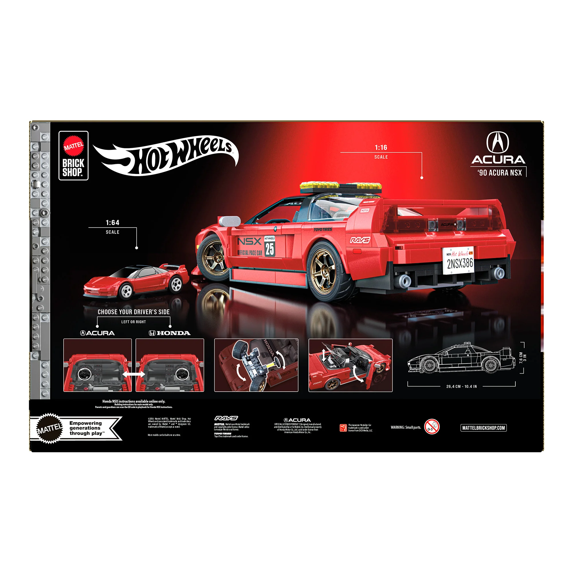 Mattel Brick Shop Hot Wheels ’90 Acura NSX Building Set - Image 8