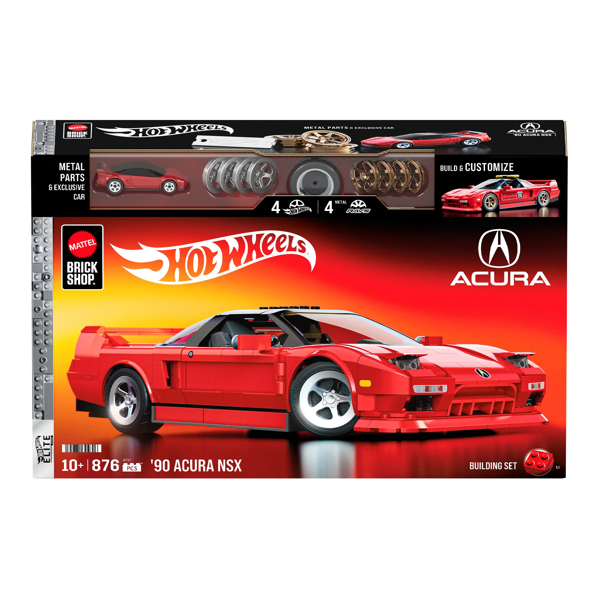 Mattel Brick Shop Hot Wheels ’90 Acura NSX Building Set - Image 9