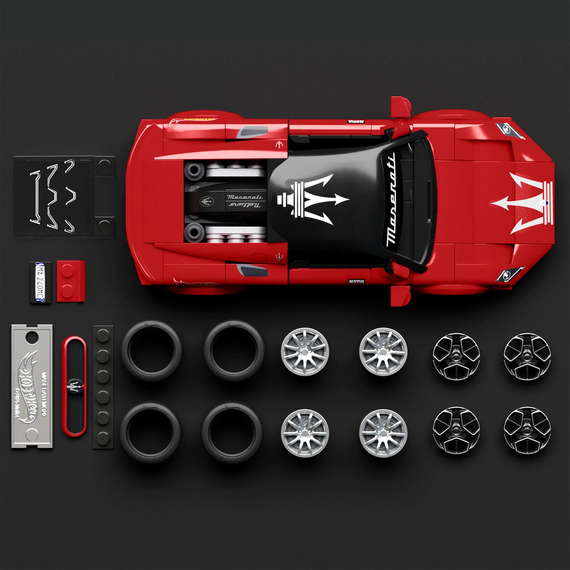 Mattel Brick Shop Hot Wheels Maserati MC20 Building Set - Image 6