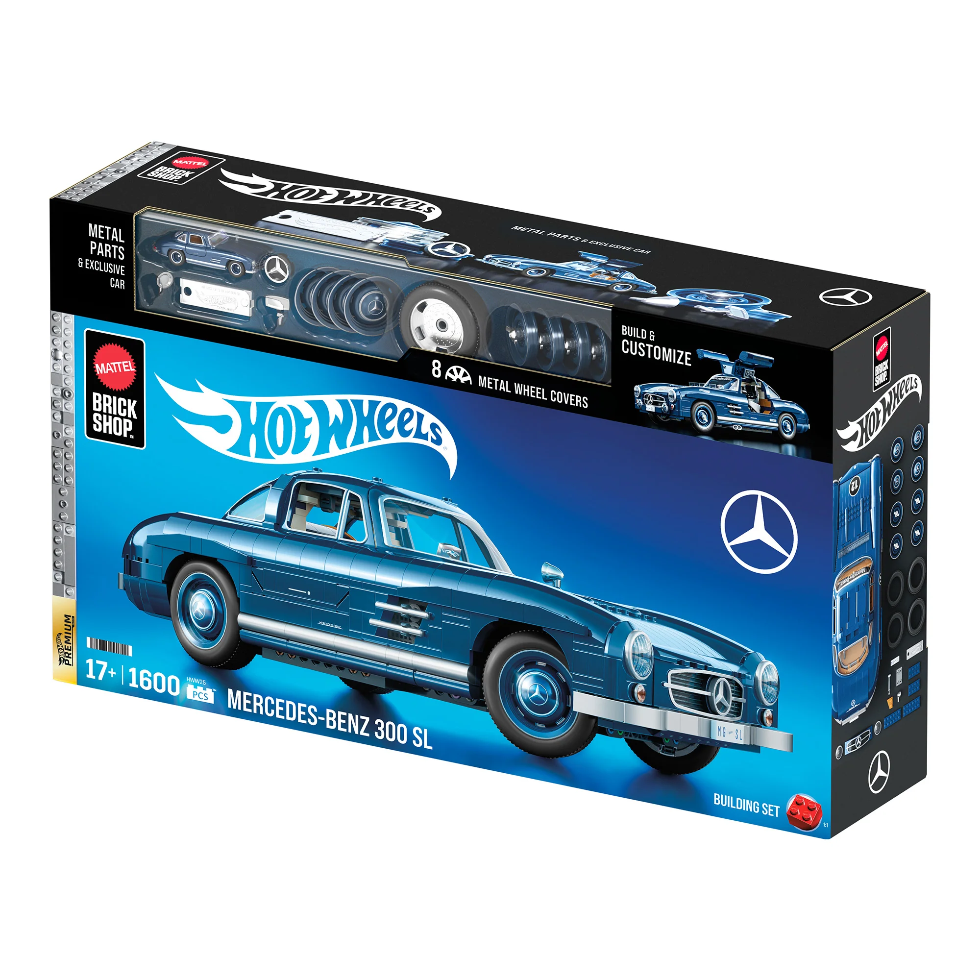 Mattel Brick Shop Hot Wheels Mercedes-Benz 300 SL Building Set - Image 11