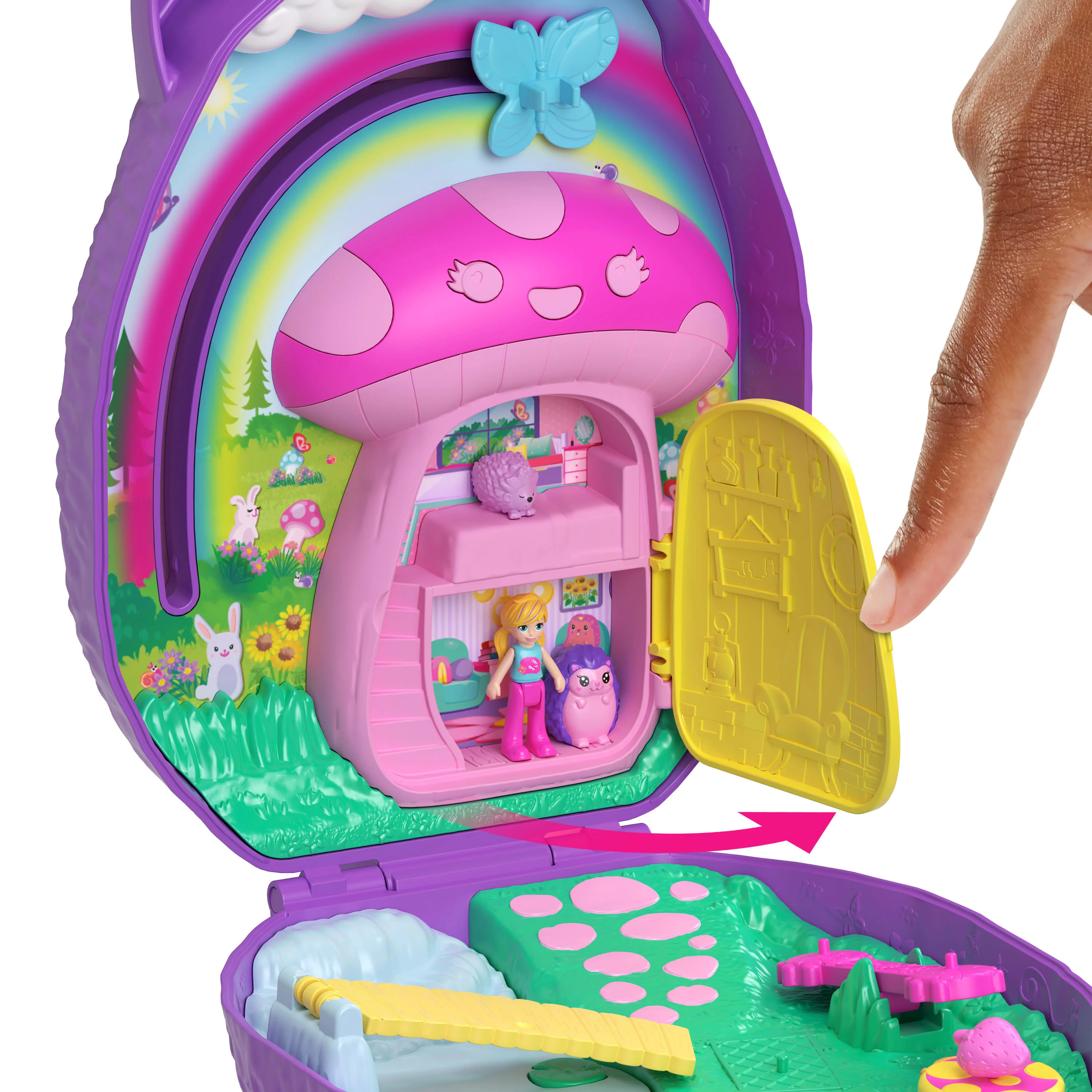 Polly Pocket Hedgehog Mom & Baby Purse Playset - Image 3