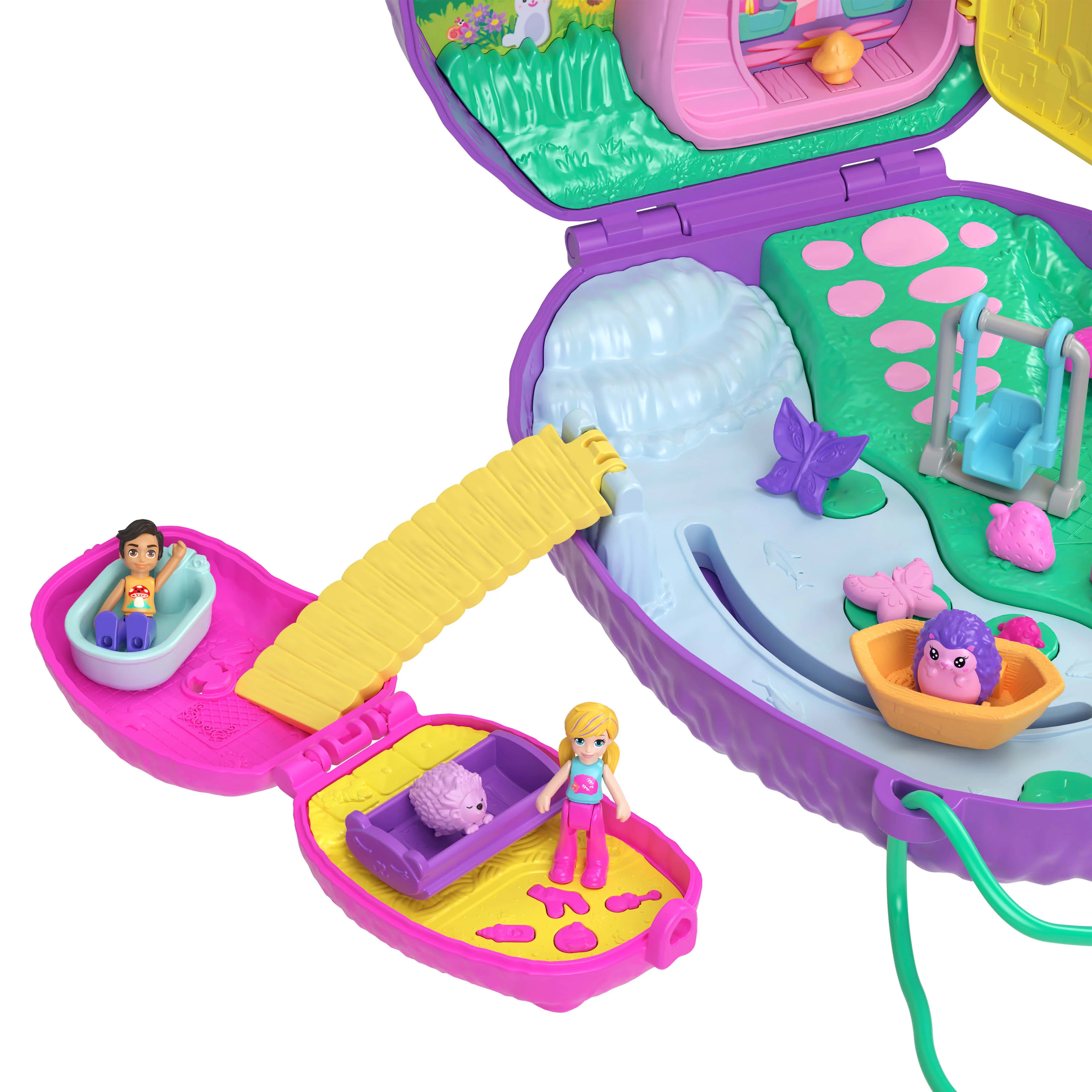 Polly Pocket Hedgehog Mom & Baby Purse Playset - Image 4