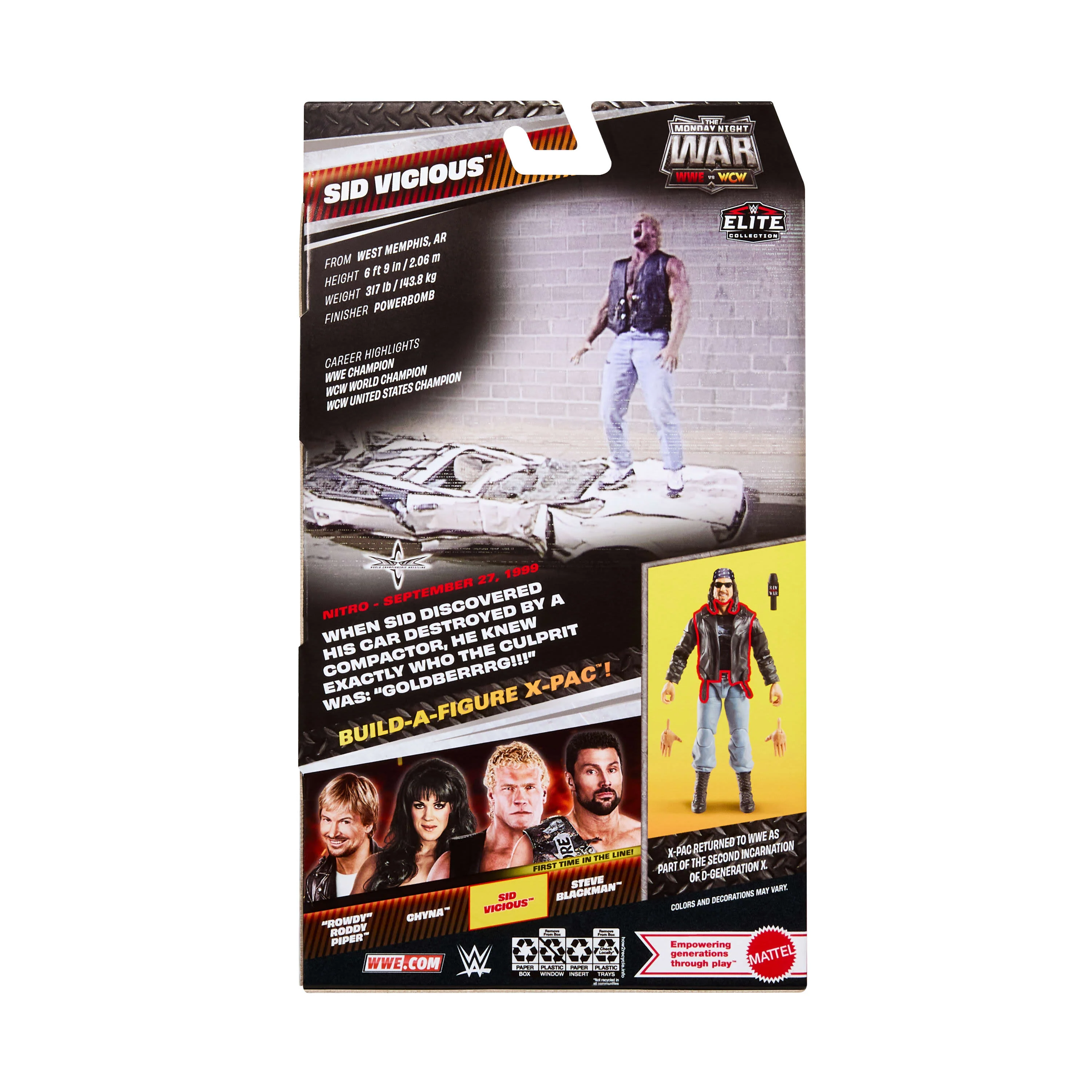WWE Monday Night War Elite Collection Sid Vicious Action Figure - Image 6